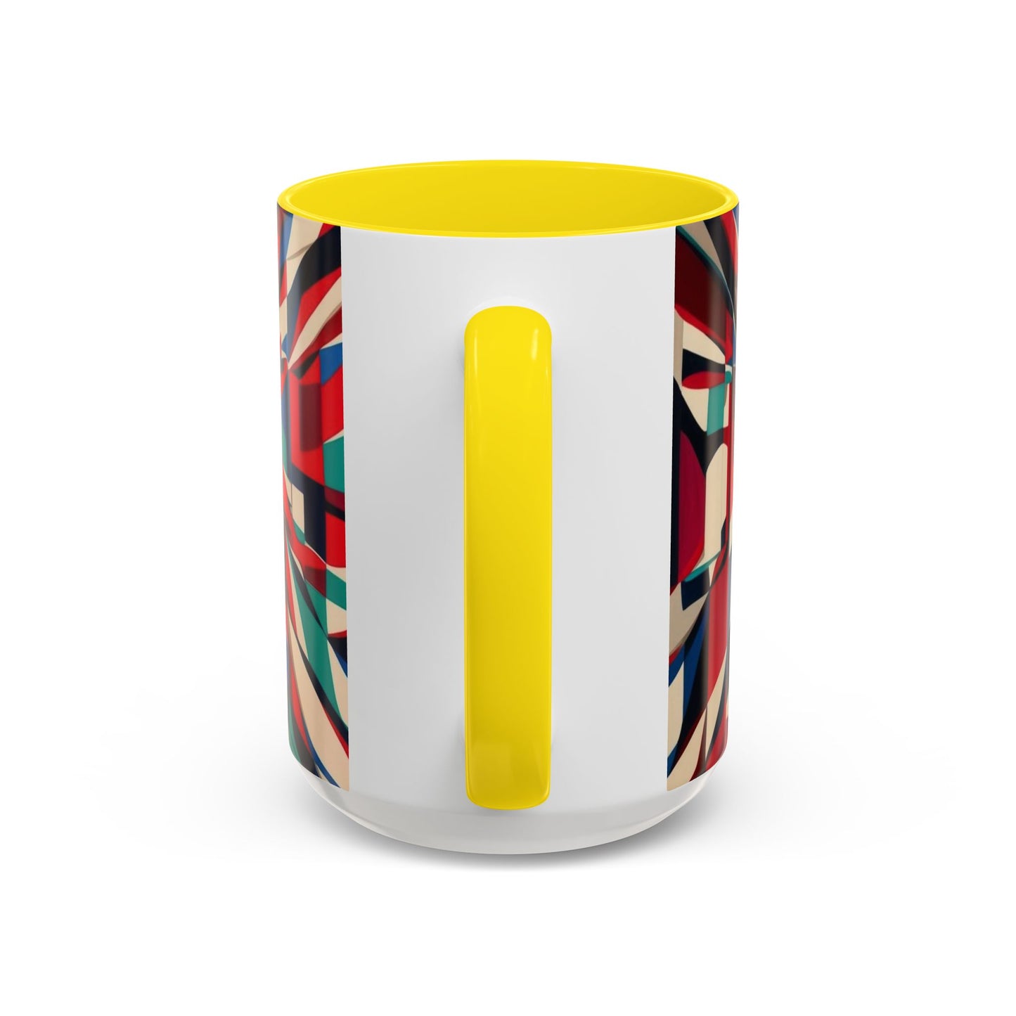 Optical Illusion Accent Mug – Ceramic Coffee Cup