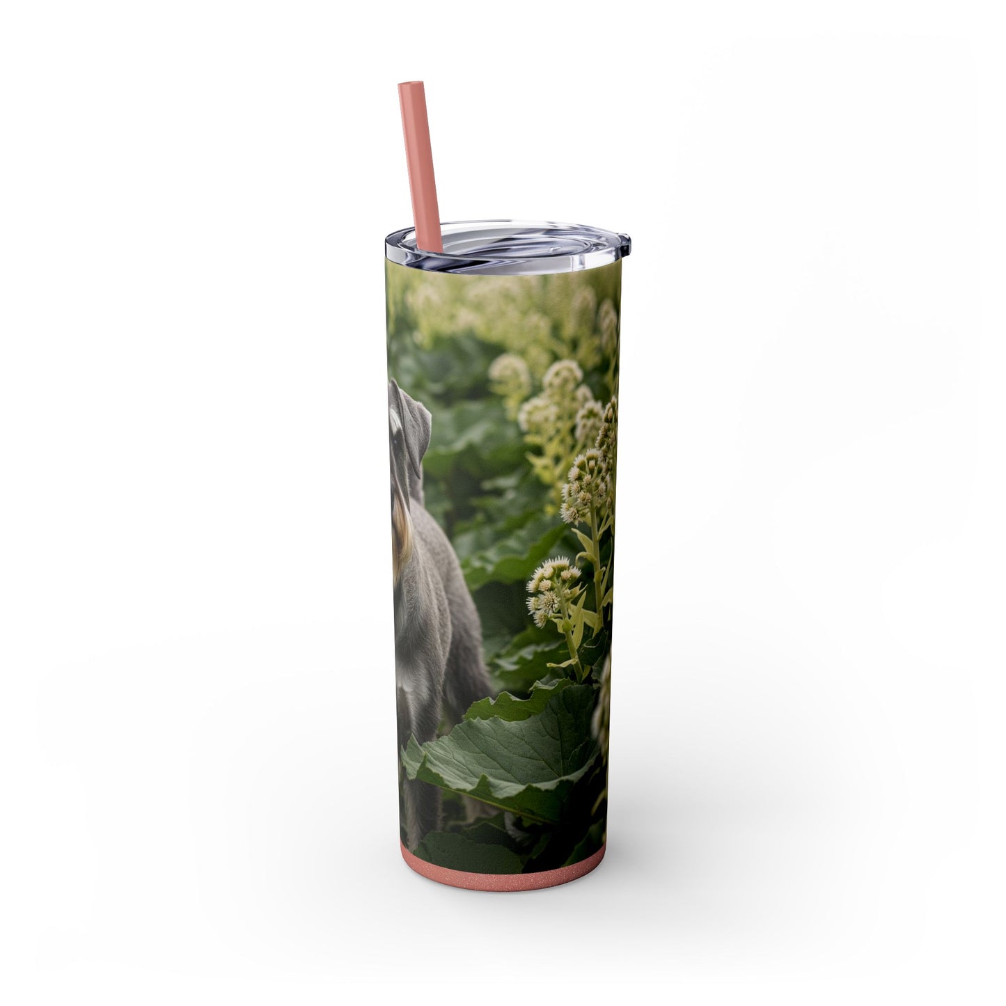 Standard Schnauzer Skinny Tumbler with Straw, 20oz