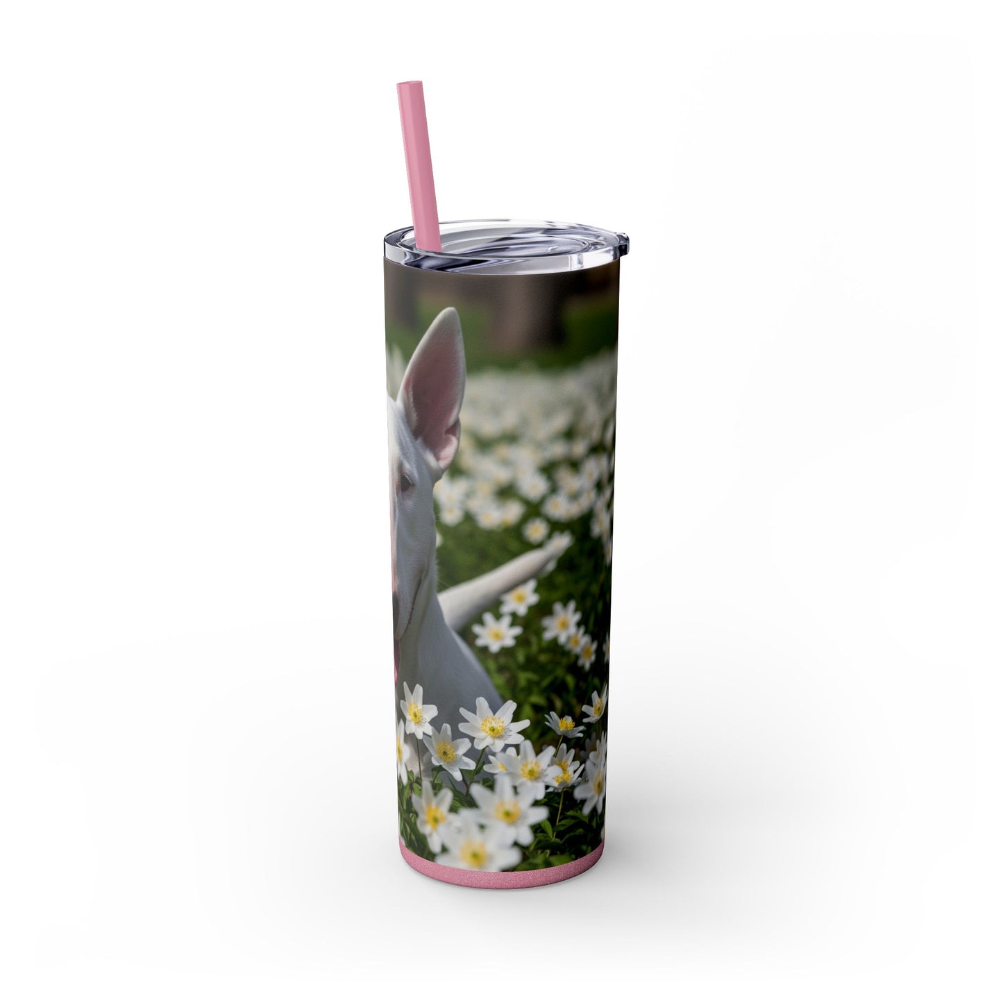 Bull Terrier Tumbler with Straw, 20oz