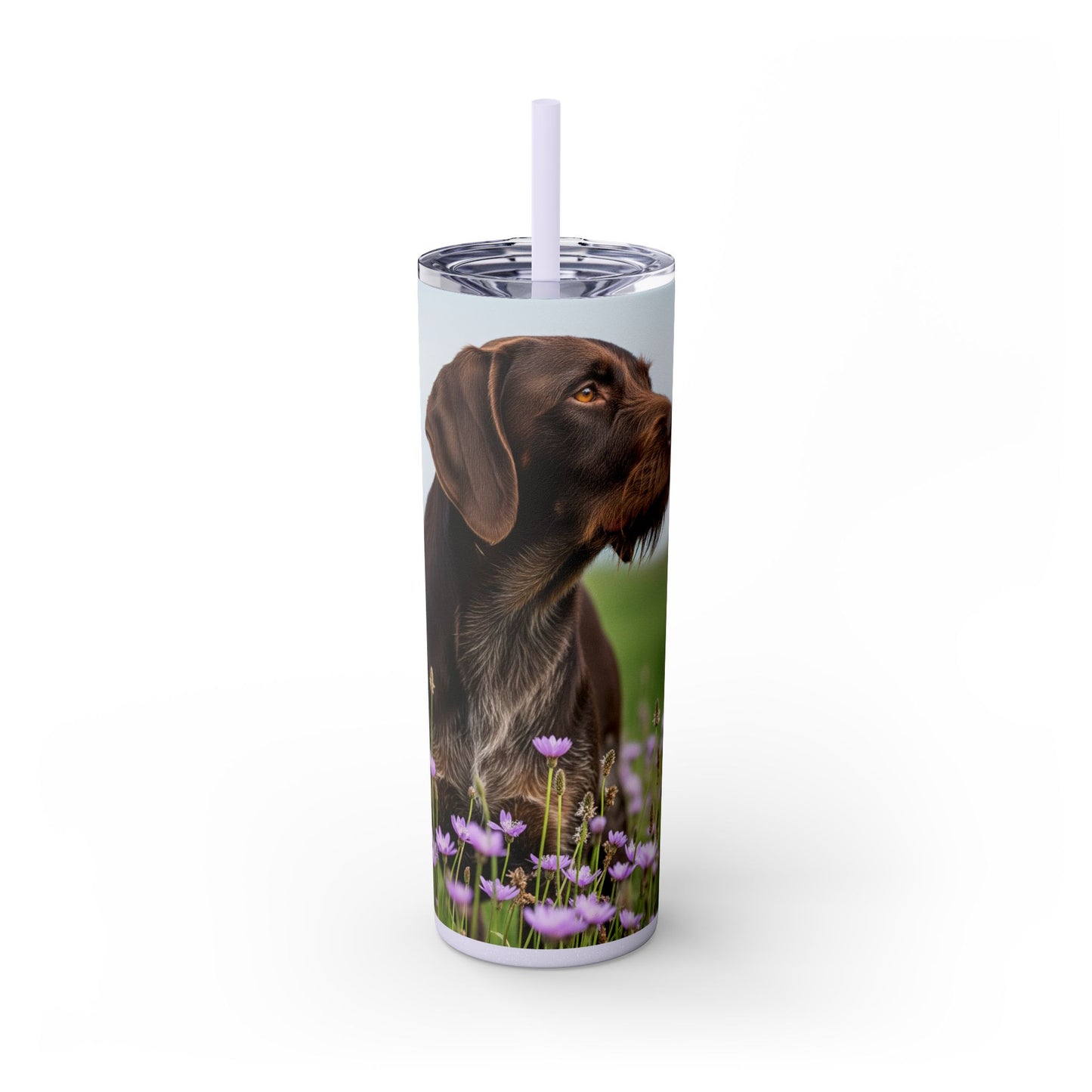 German Wirehaired Pointer Tumbler with Straw, 20oz