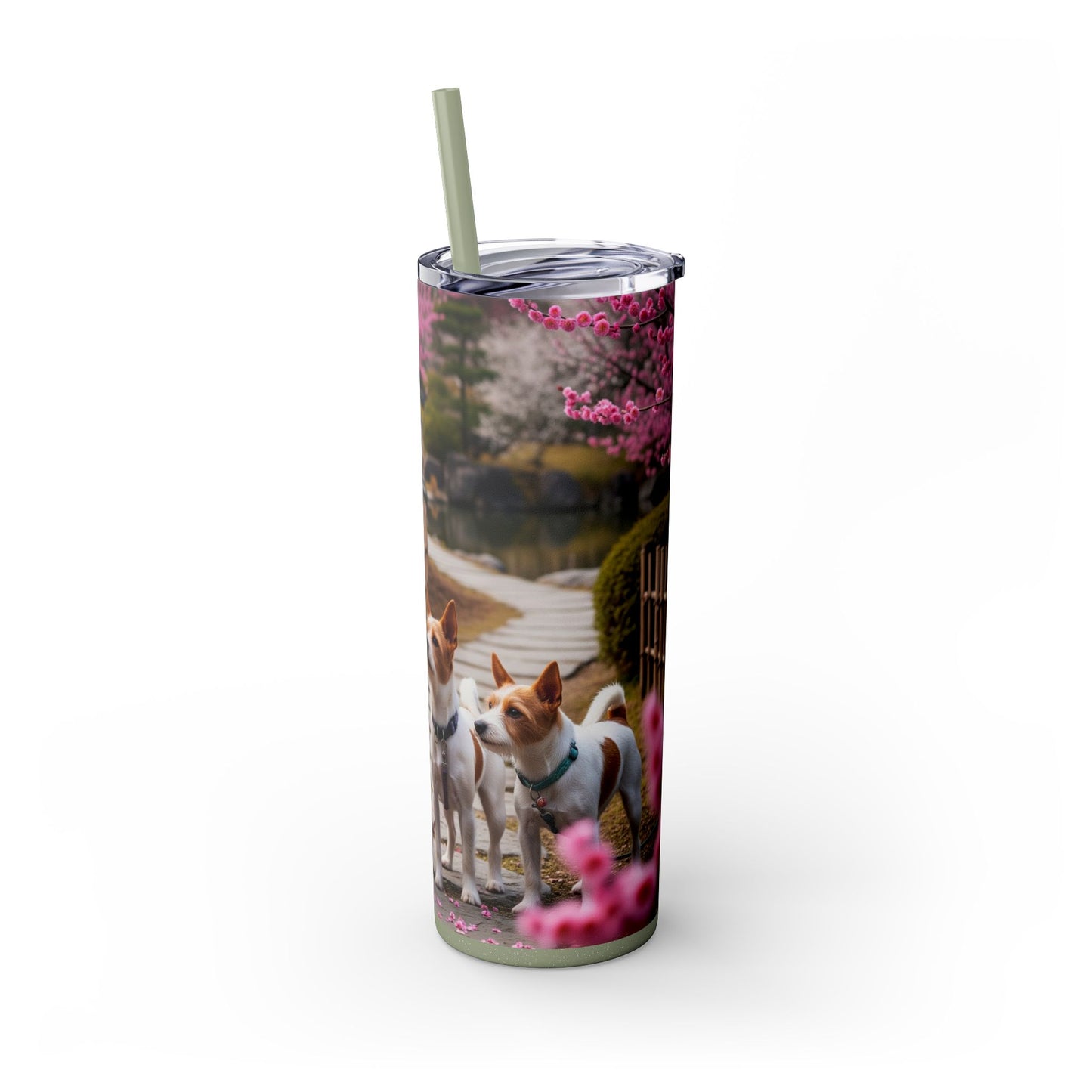 Japanese Terrier Tumbler with Straw, 20oz