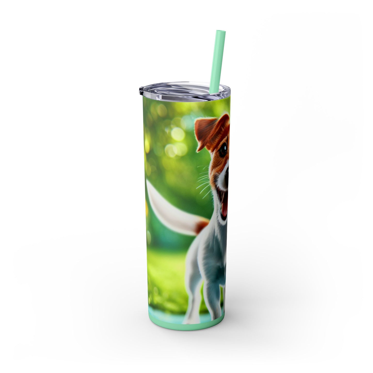 Jack Russell Terrier Tumbler with Straw, 20oz