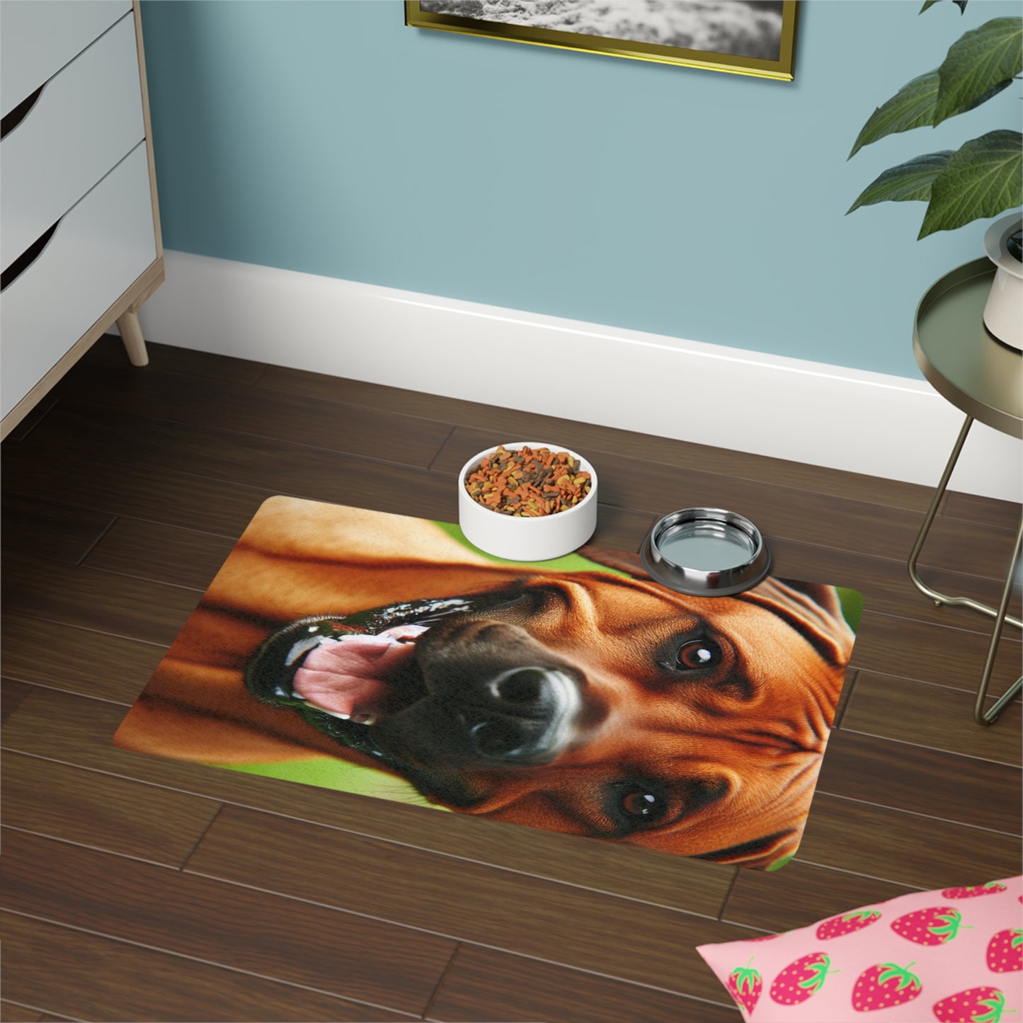 Vertical Pet Food Mat (12x18) - Rhodesian Ridgeback
