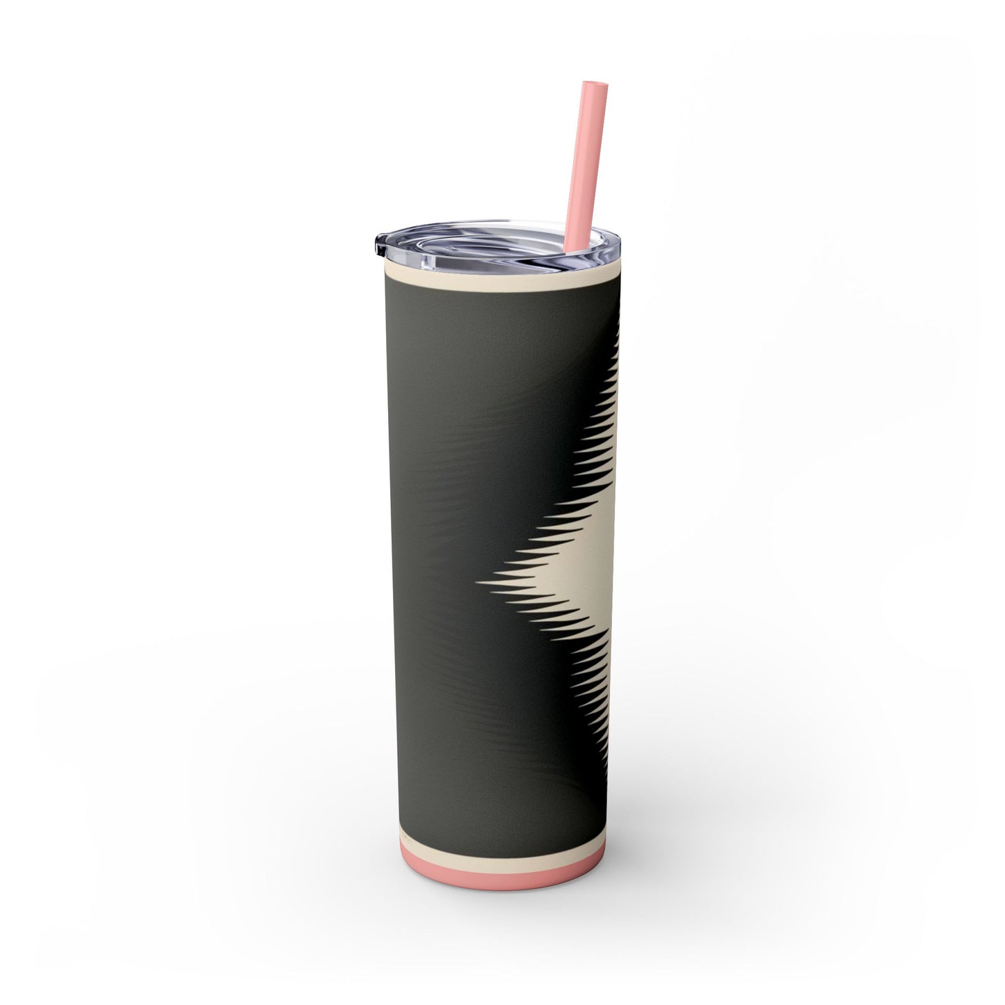 Optical Illusion Skinny Tumbler with Straw, 20oz