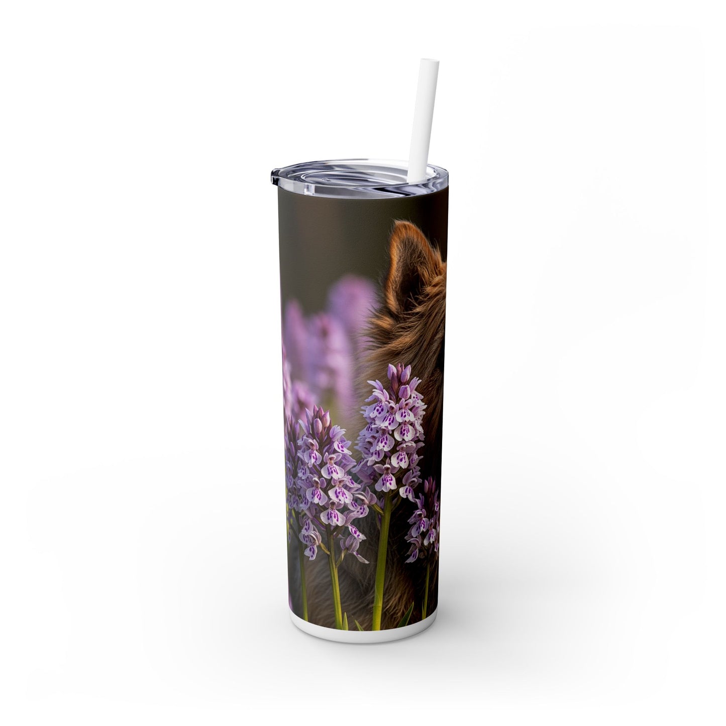 Cairn Terrier Skinny Tumbler with Straw, 20oz