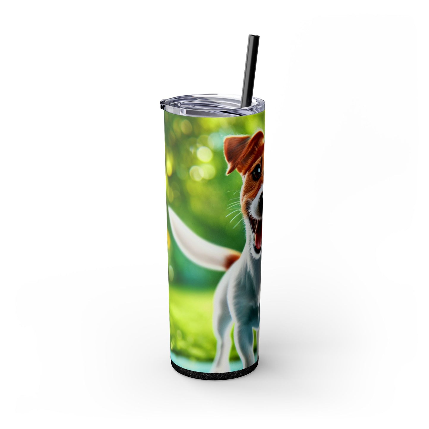 Jack Russell Terrier Tumbler with Straw, 20oz