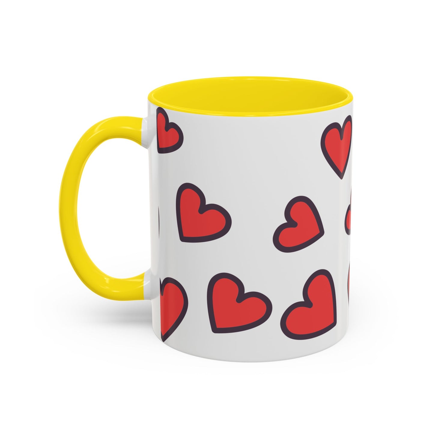 Hearts Accent Coffee Mug - Perfect Gift for Dog Lovers