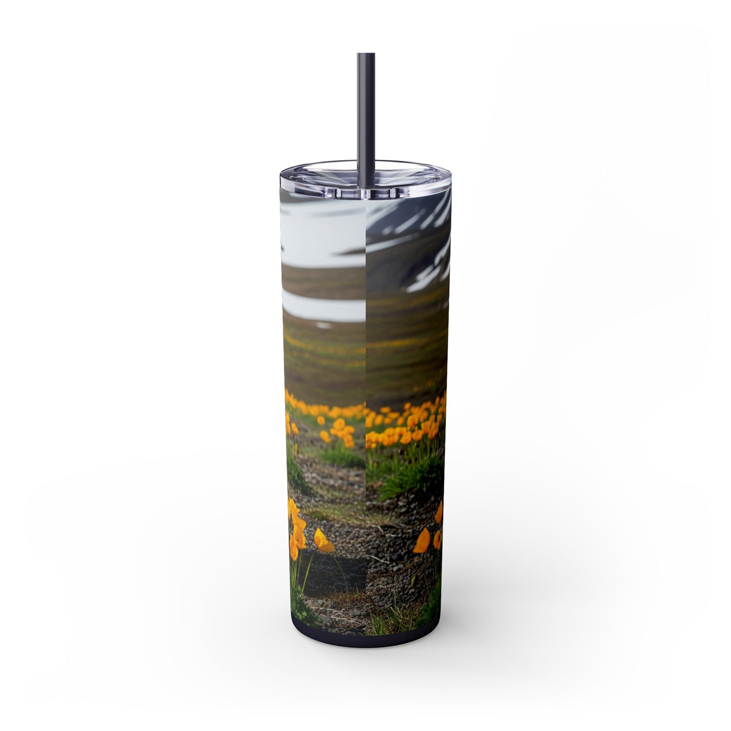 Norwegian Buhund Skinny Tumbler with Straw, 20oz