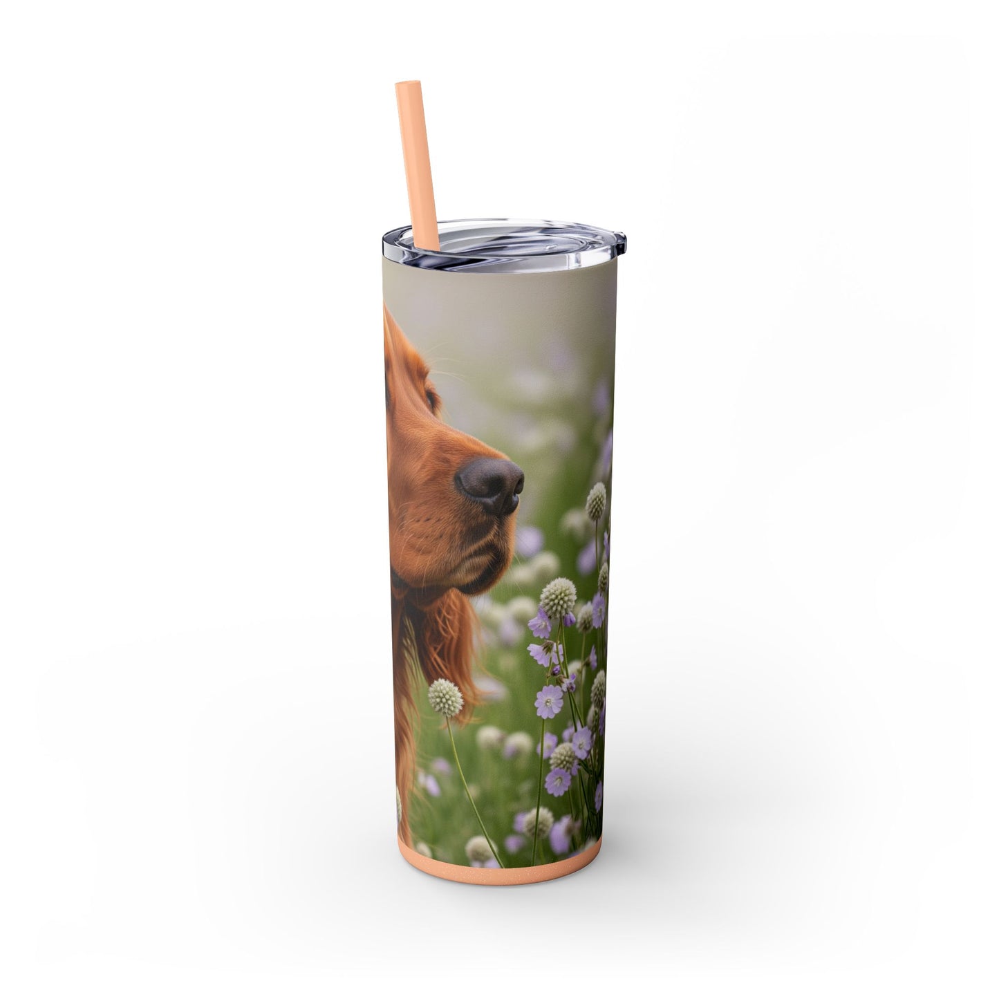 Sussex Spaniel Skinny Tumbler with Straw, 20oz