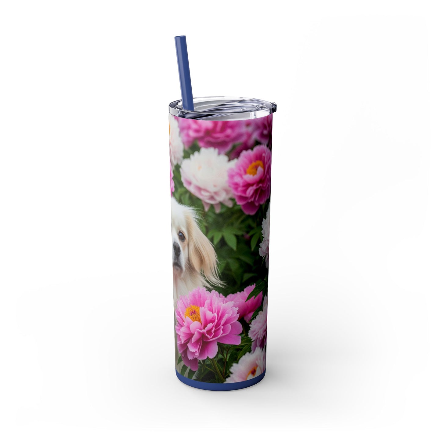 Tibetan Spaniel Tumbler with Straw, 20oz