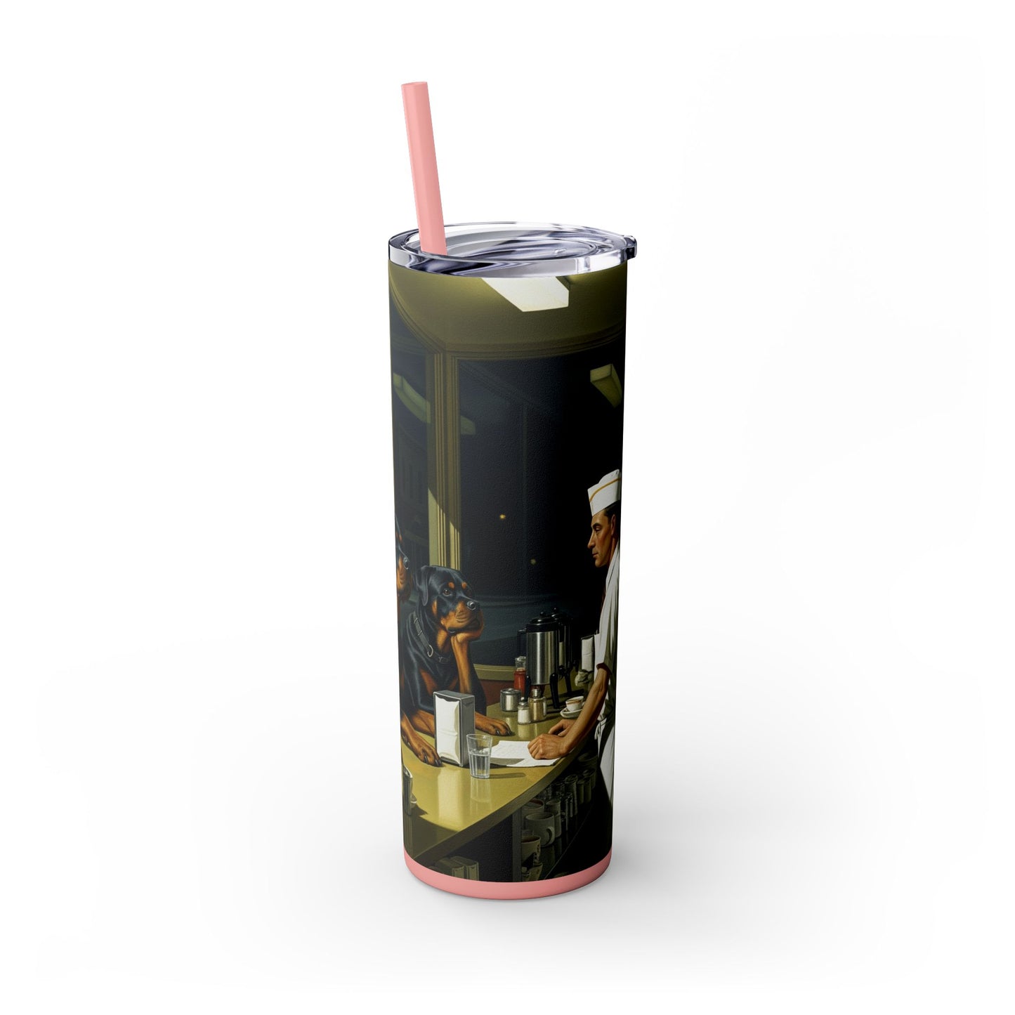 Rottweiler Tumbler with Straw, 20oz