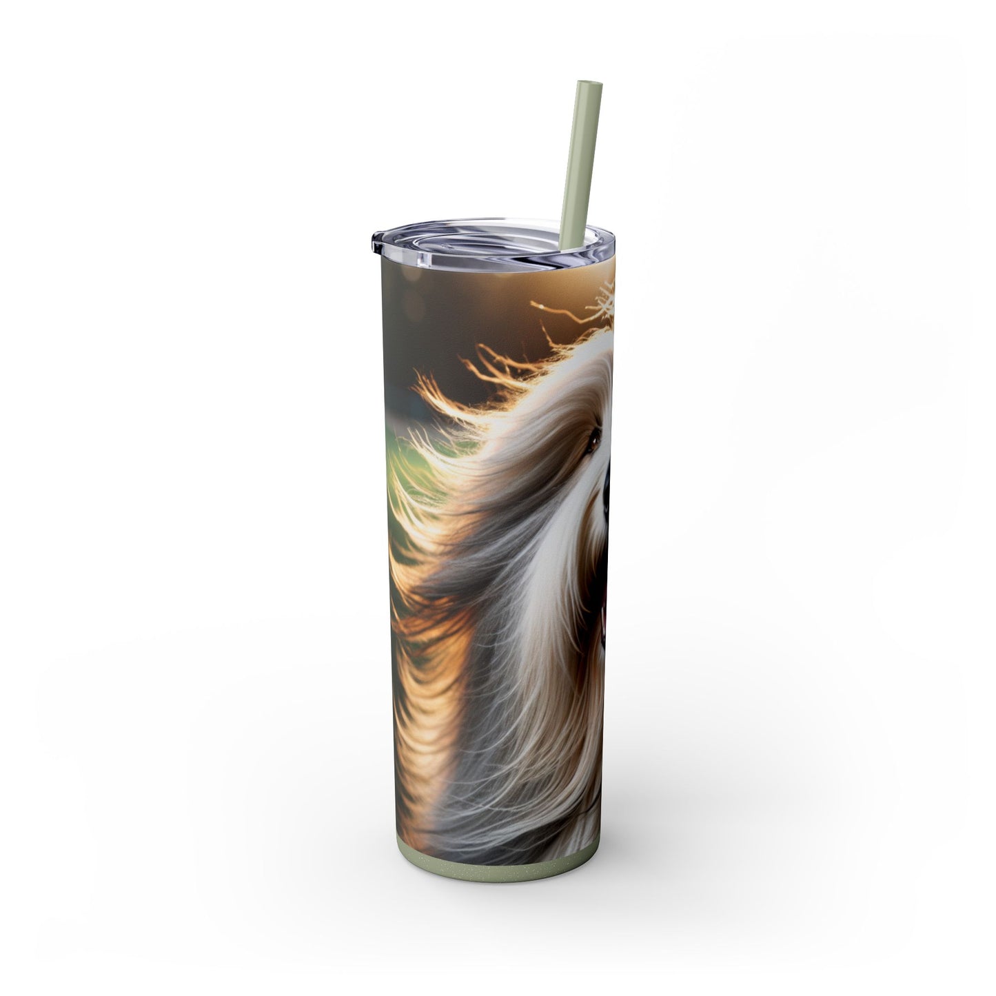 Bearded Collie Tumbler with Straw, 20oz