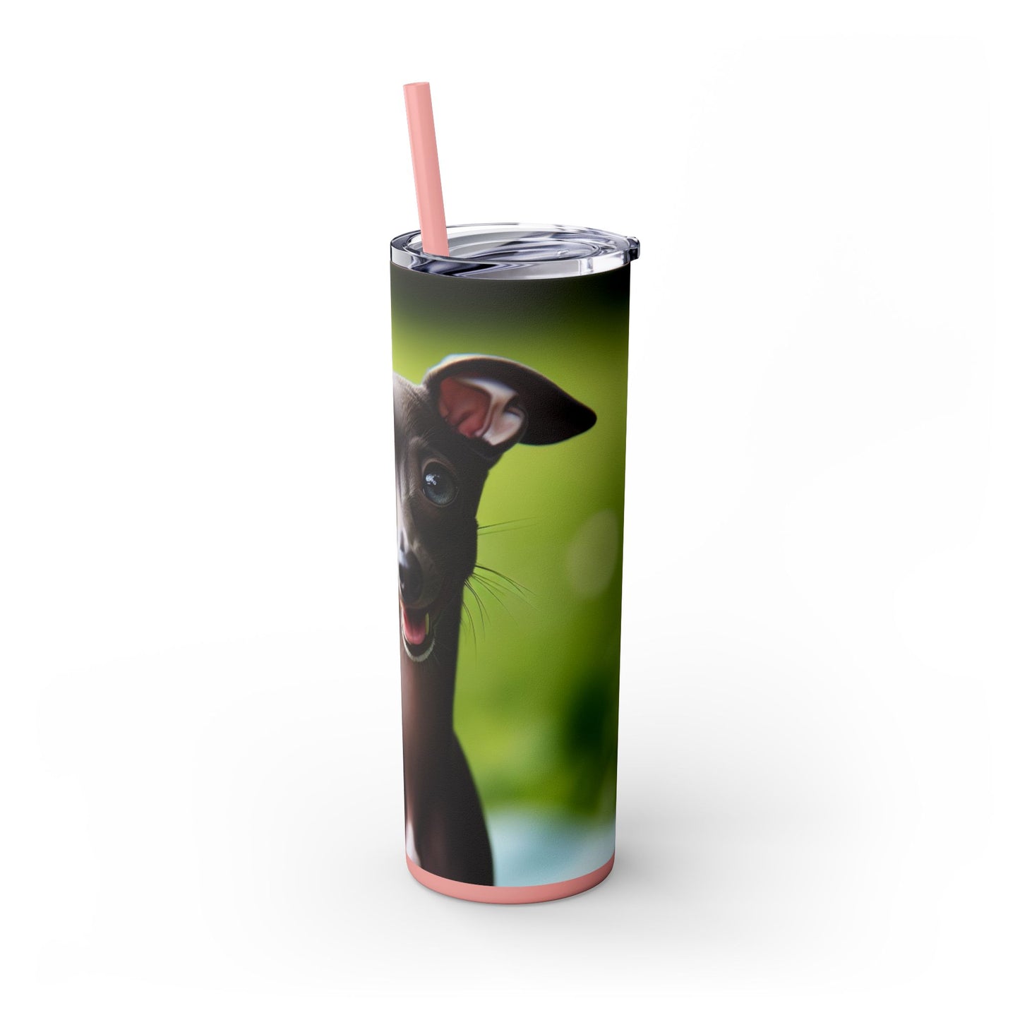 Italian Greyhound Tumbler with Straw, 20oz