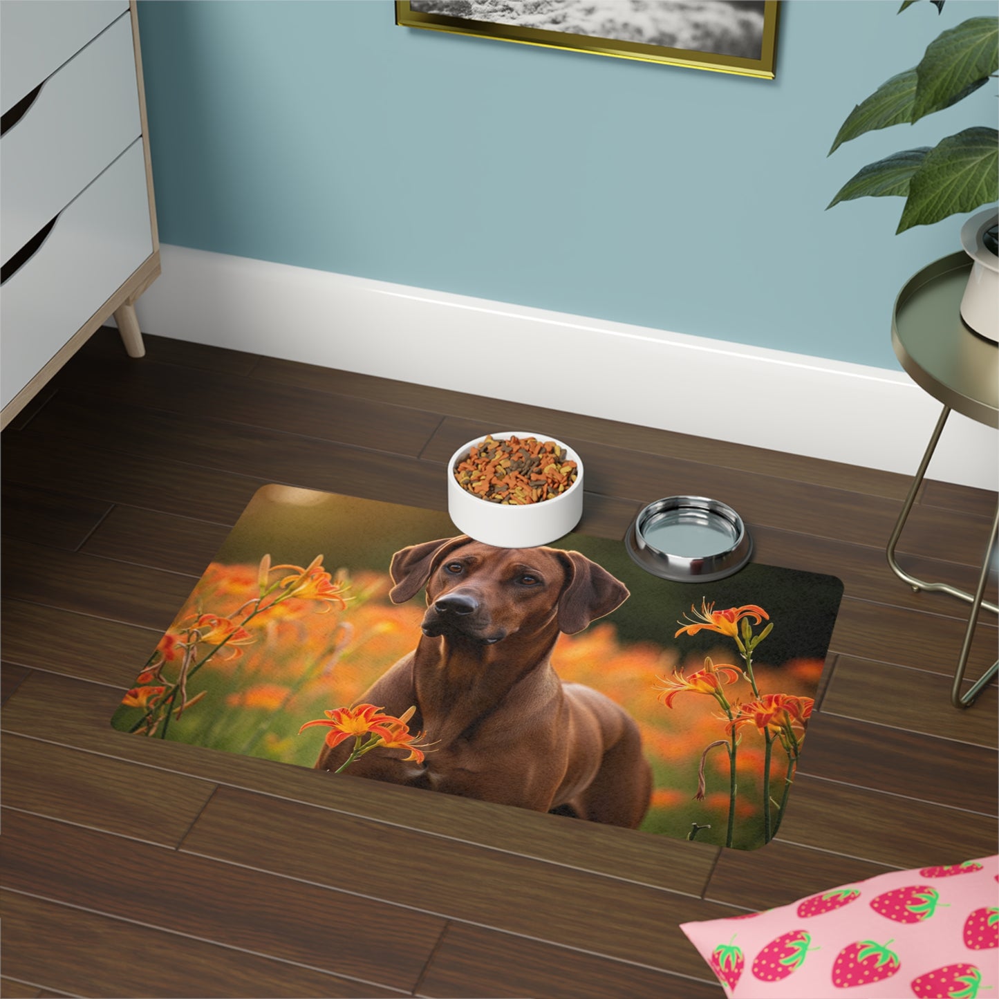 Pet Food Mat (12x18) - Rhodesian Ridgeback
