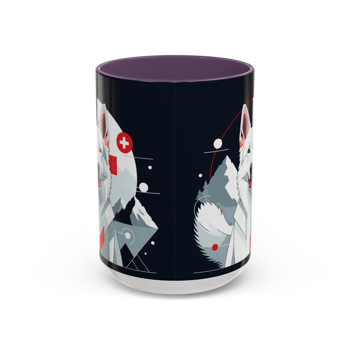 White Swiss Shepherd Dog Accent Coffee Mug - Perfect Gift for Dog Lovers
