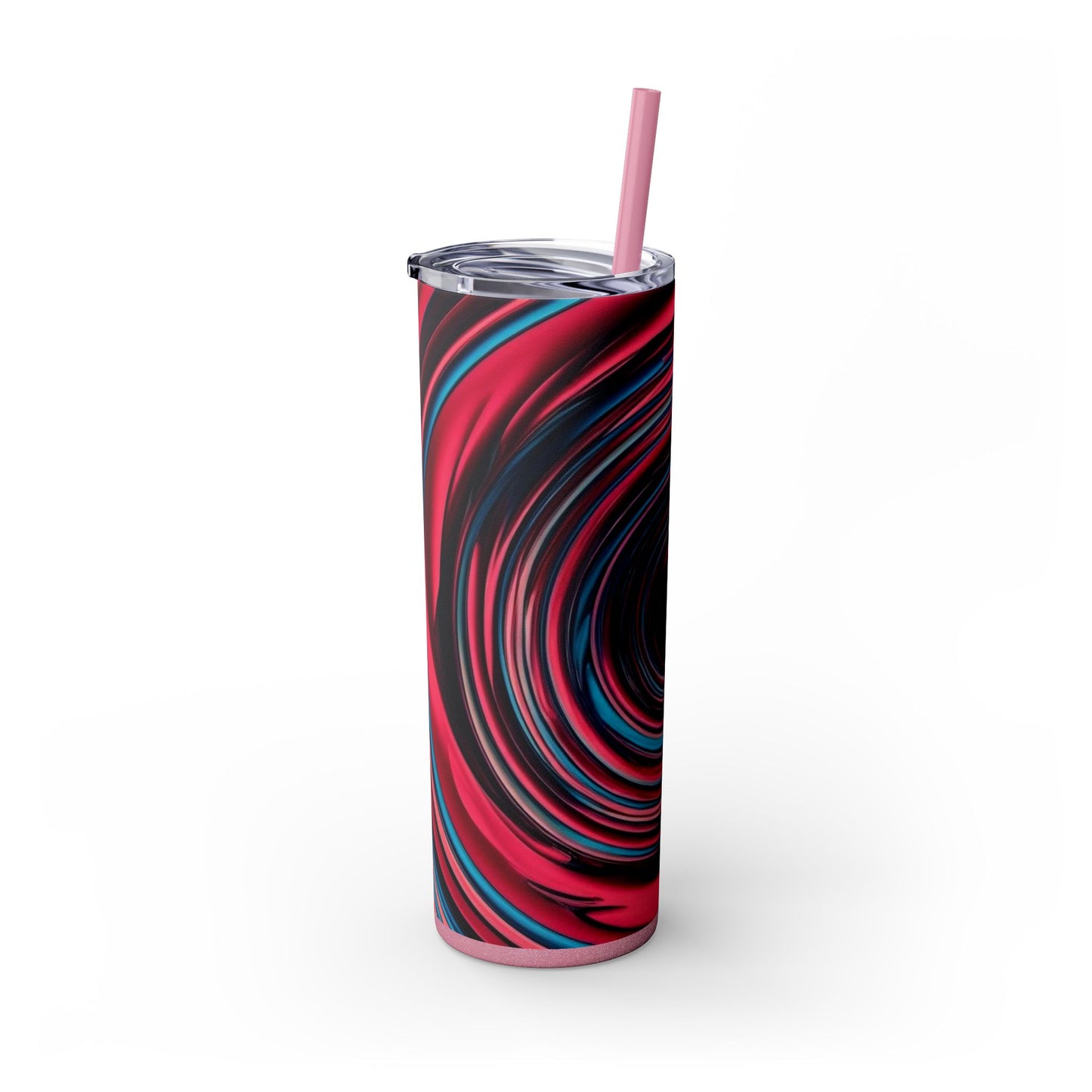Optical Illusion Skinny Tumbler with Straw, 20oz