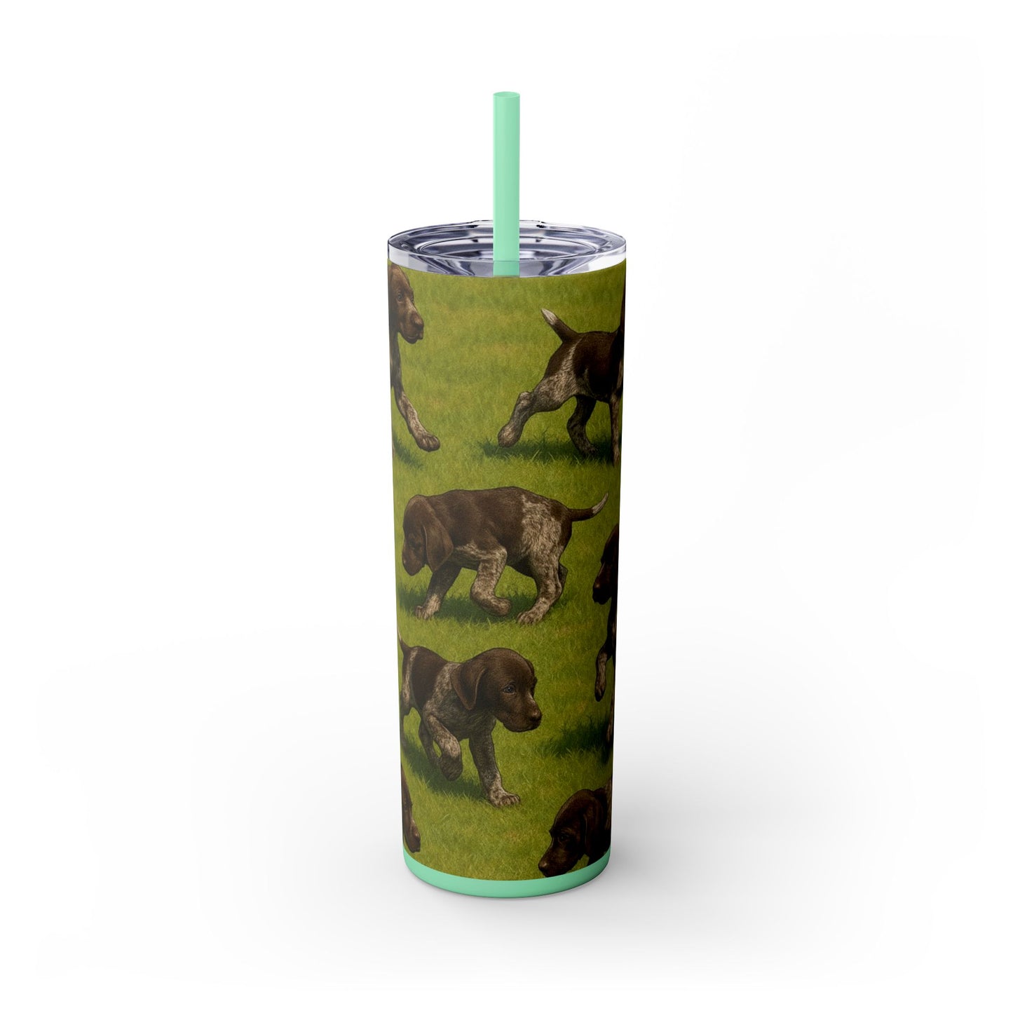 German Shorthaired Pointer puppies Tumbler with Straw, 20oz