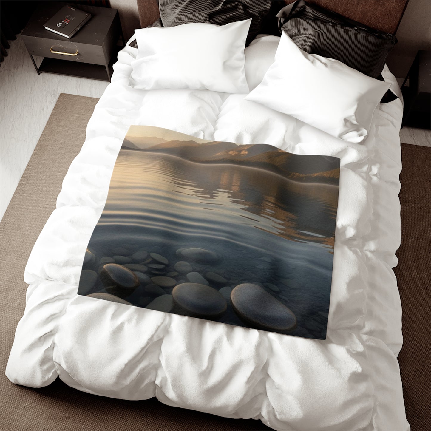 Ripple in a Mountain Lake Sweatshirt Blanket