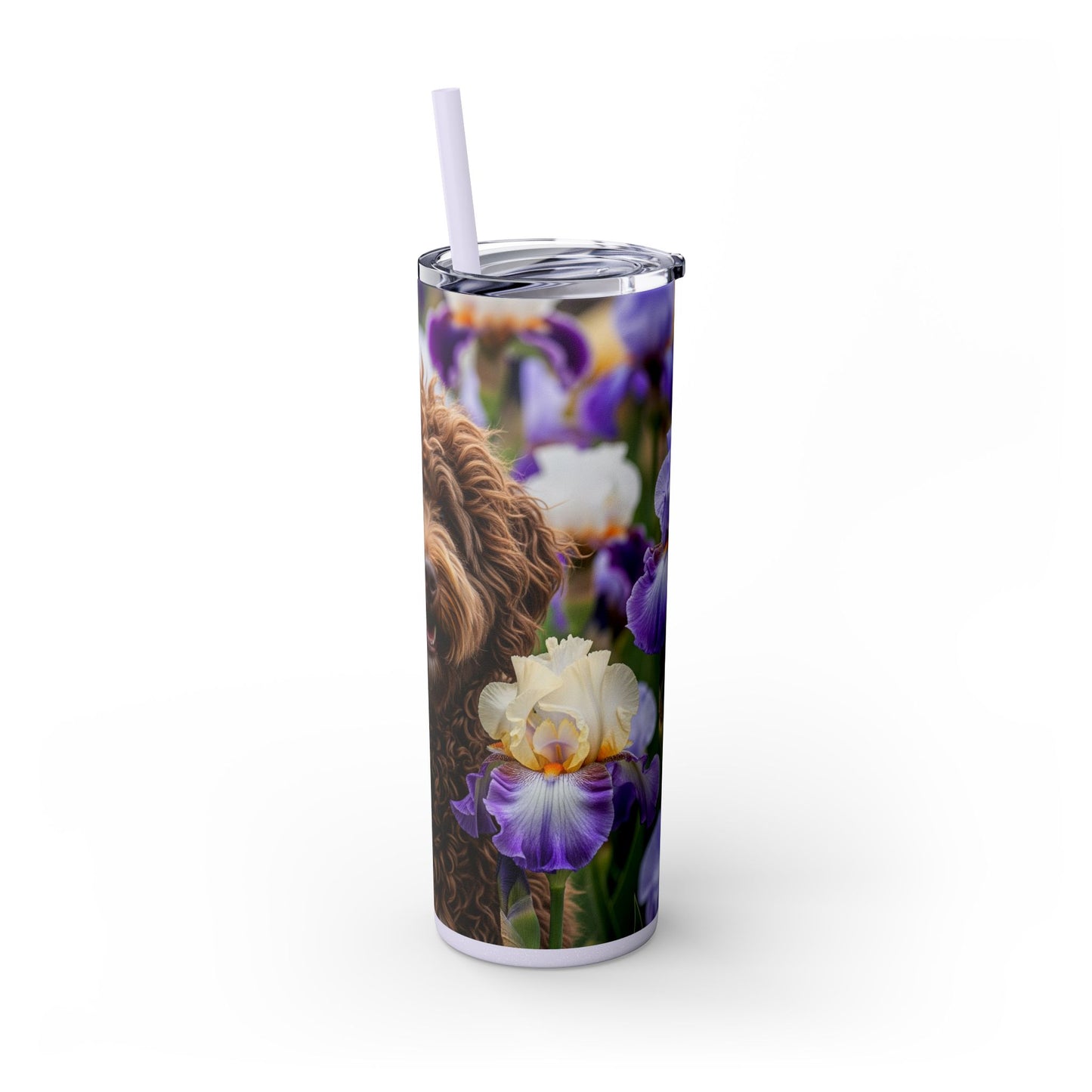 Barbet Skinny Tumbler with Straw, 20oz