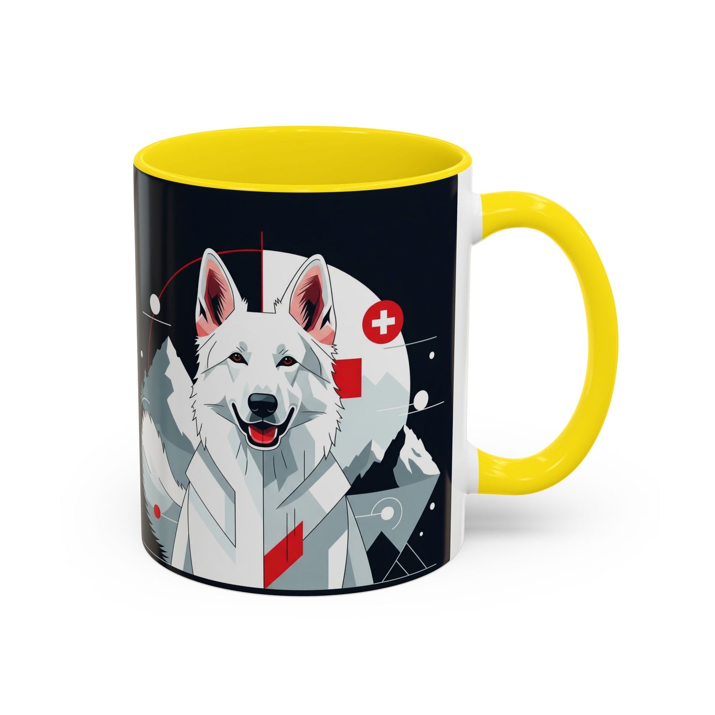 White Swiss Shepherd Dog Accent Coffee Mug - Perfect Gift for Dog Lovers