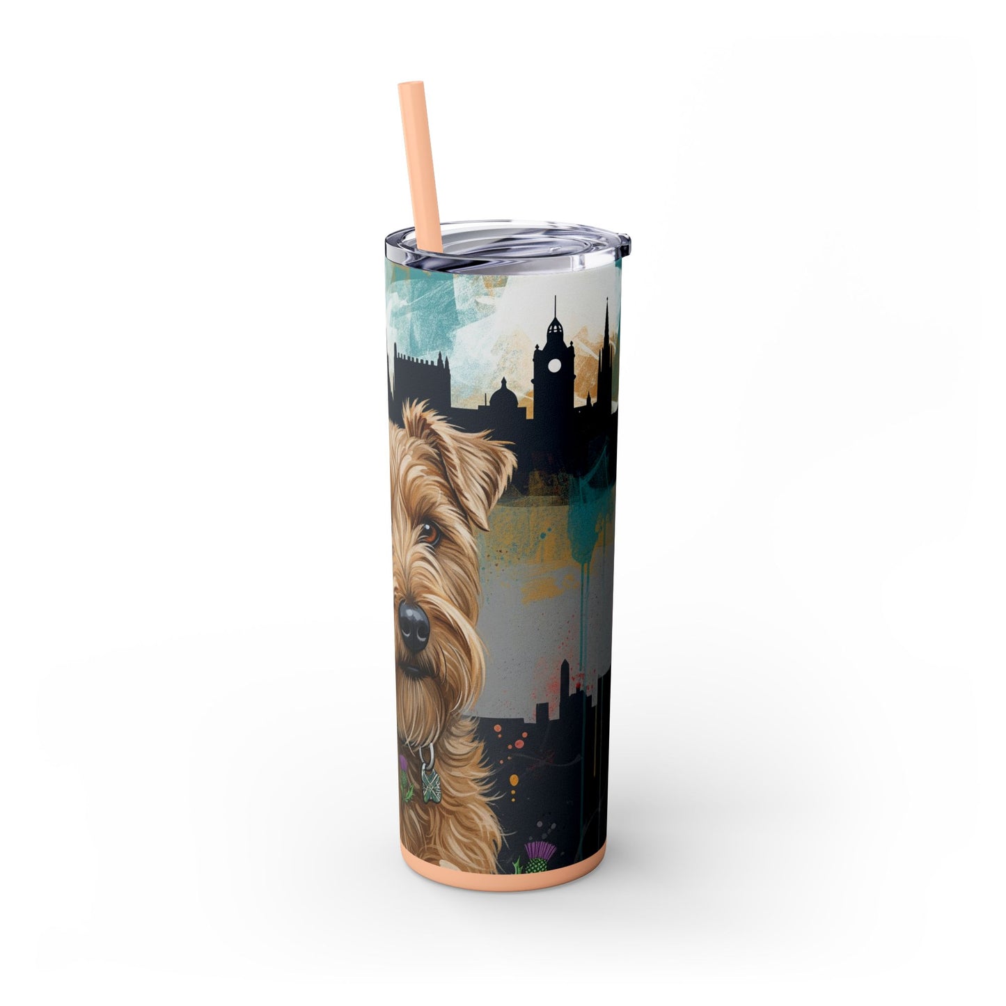 Glen of Imaal Terrier Skinny Tumbler with Straw, 20oz