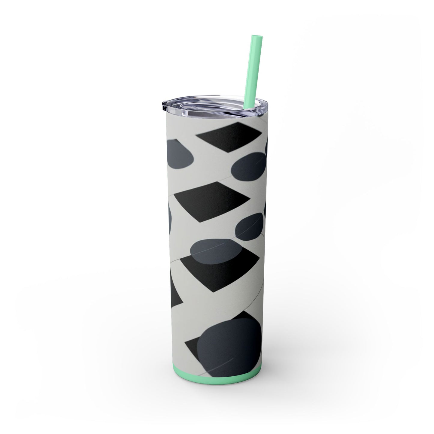 Optical Illusion Skinny Tumbler with Straw, 20oz