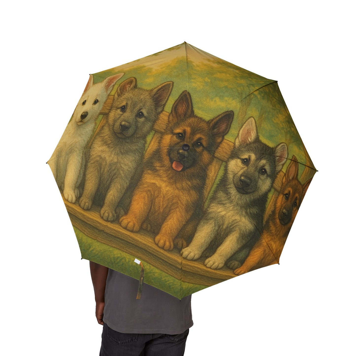 Chiots Berger Allemand Parapluie Semi-Automatique Pliable