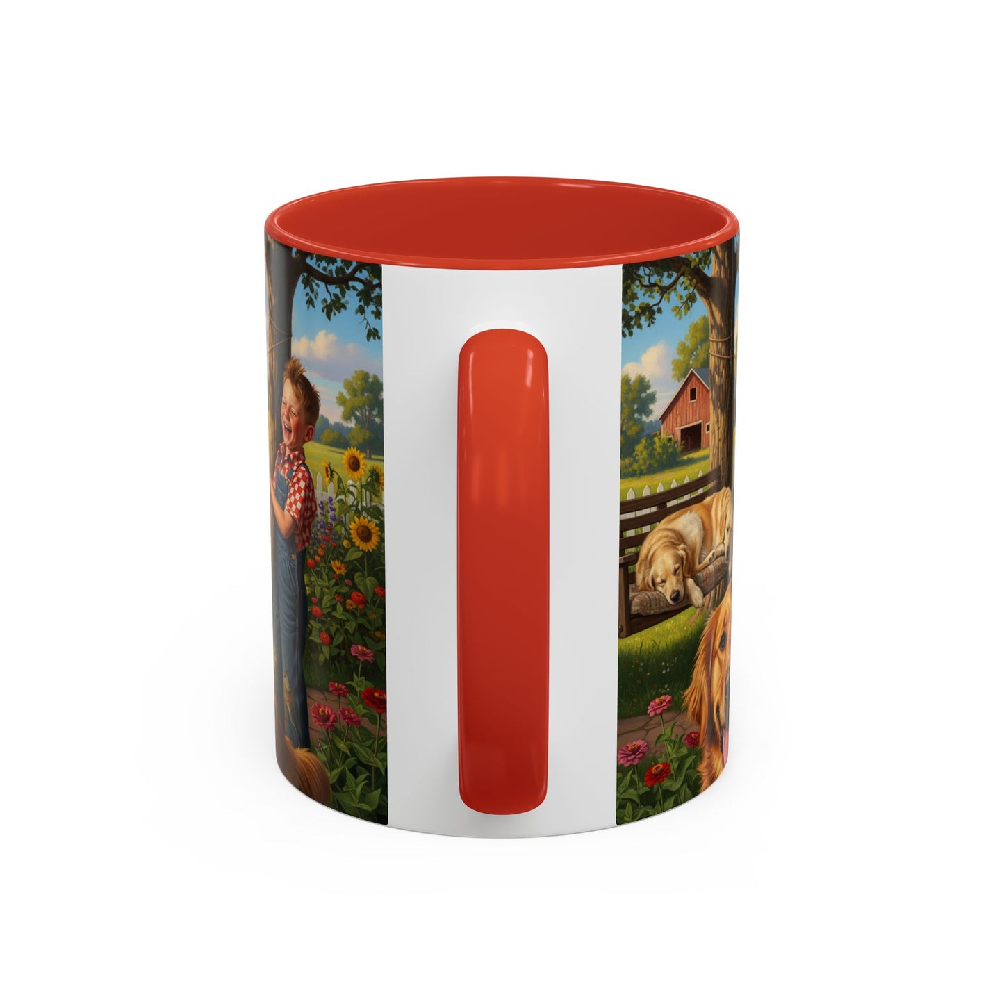 Golden Retriever Accent Coffee Mug - Perfect Gift for Dog Lovers