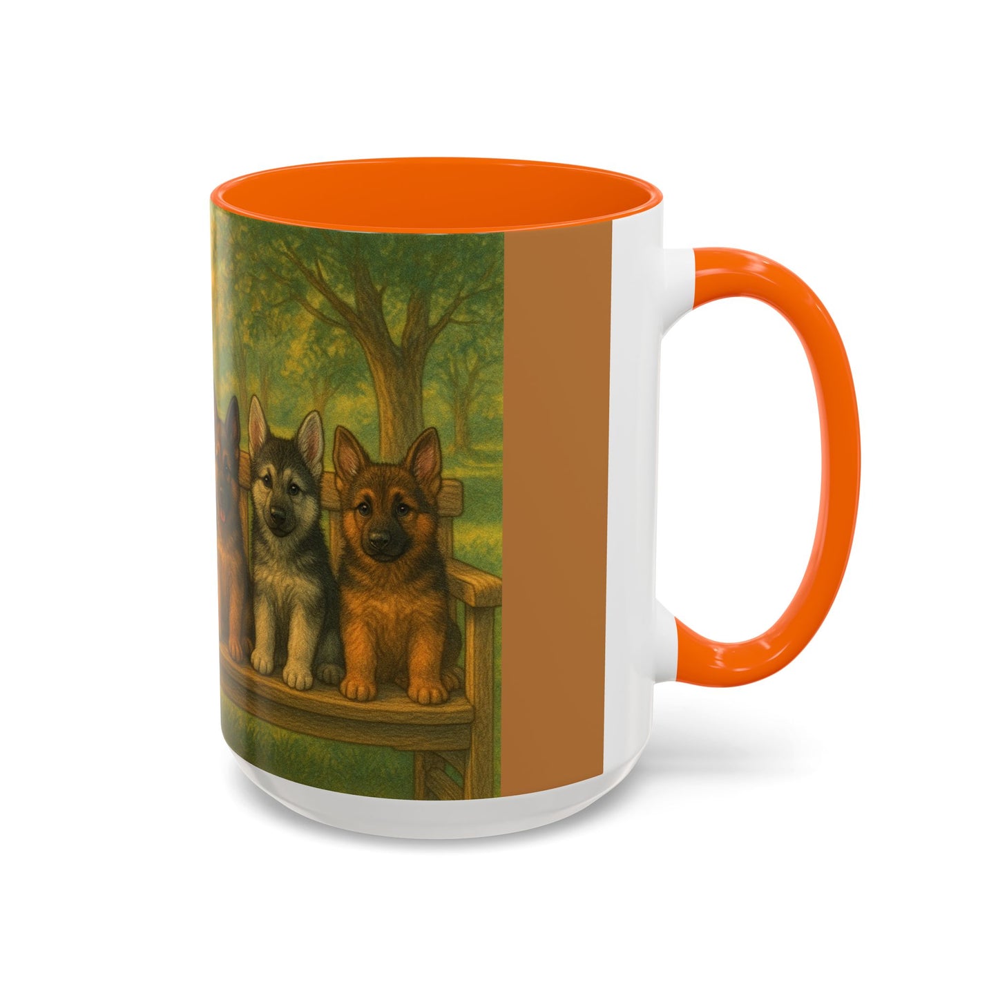 German Shepherd puppies Accent Coffee Mug - Perfect Gift for Dog Lovers