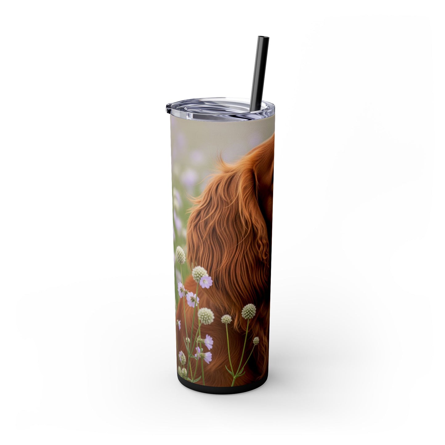 Sussex Spaniel Skinny Tumbler with Straw, 20oz