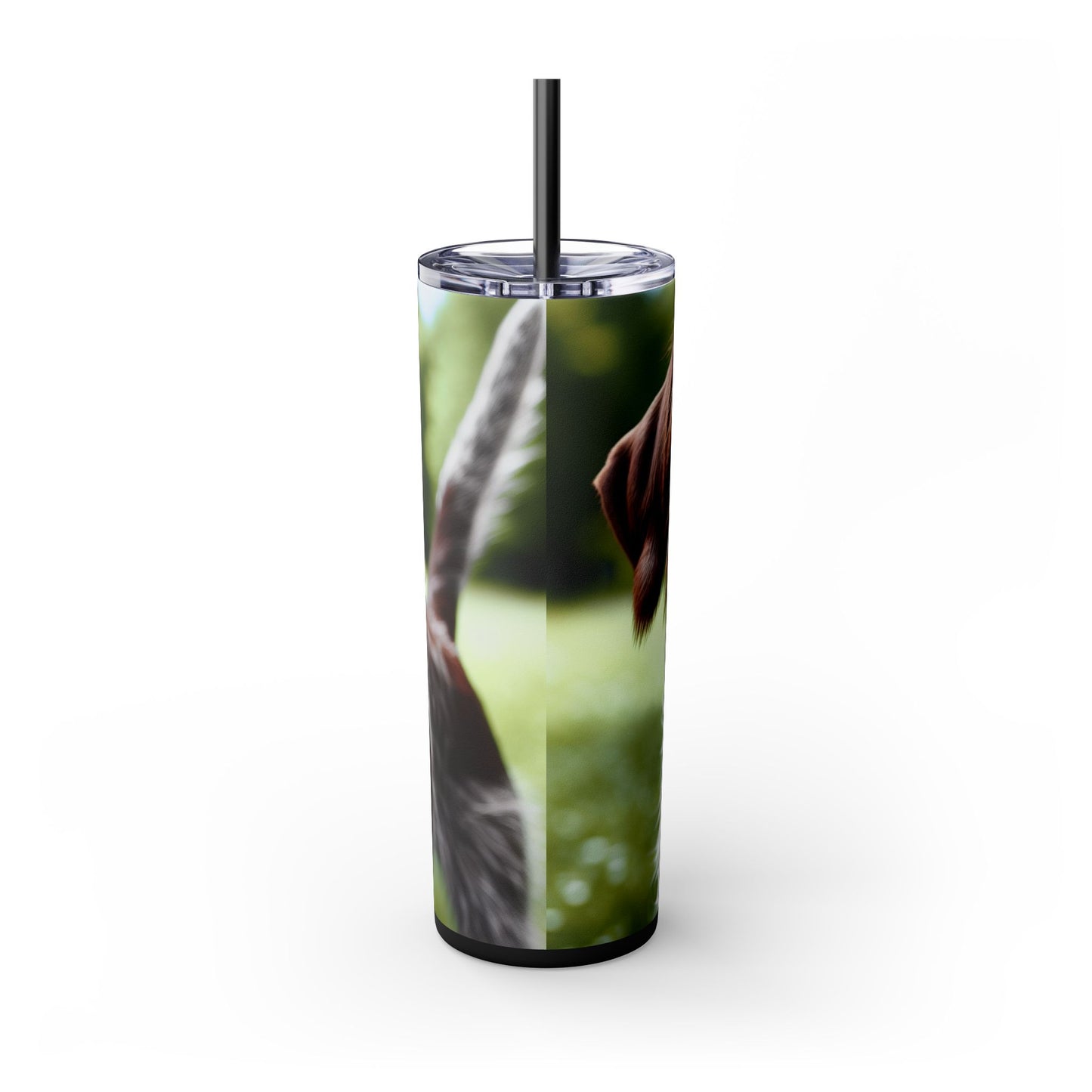 Wirehaired Slovakian Pointer Skinny Tumbler with Straw, 20oz