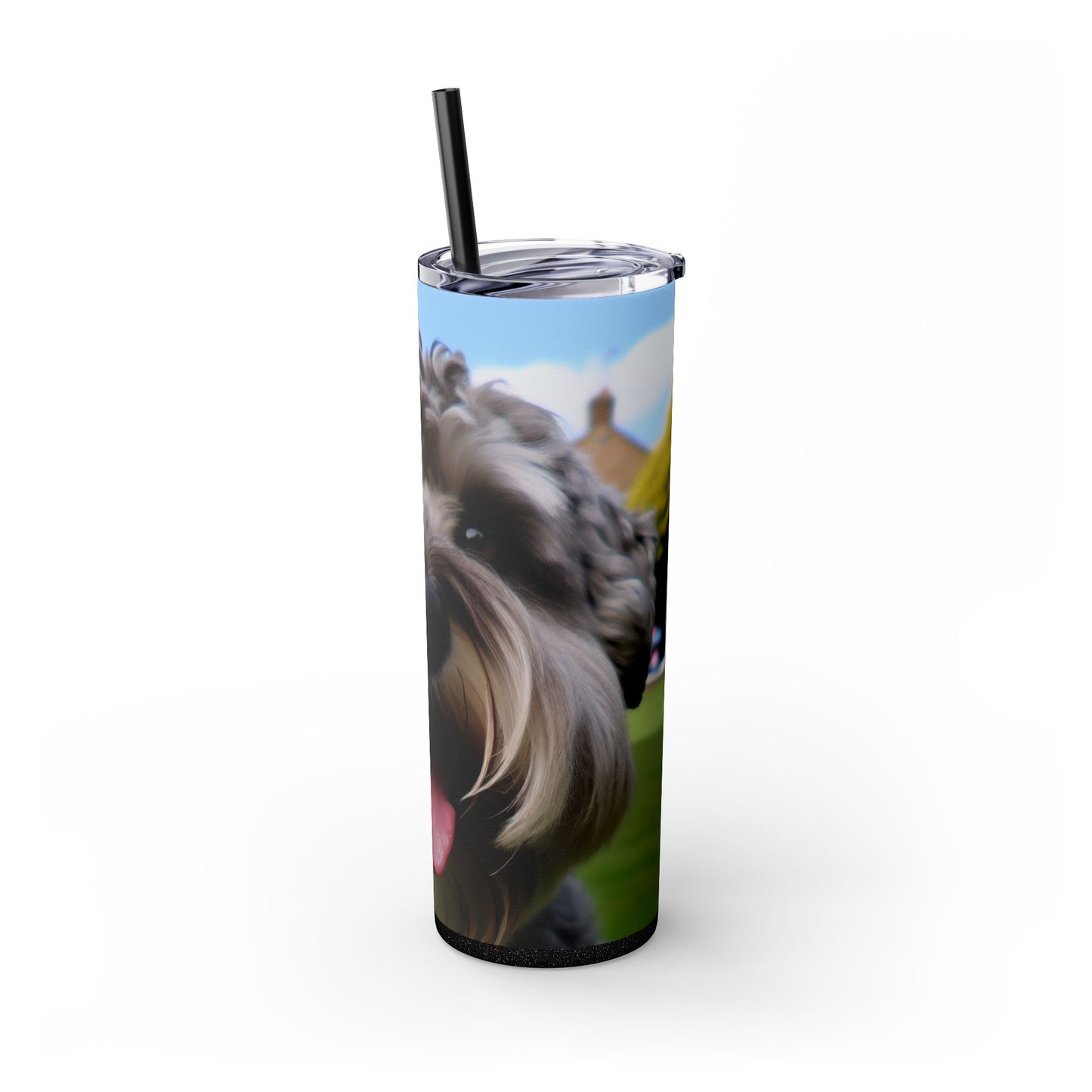 Schnoodle Skinny Tumbler with Straw, 20oz