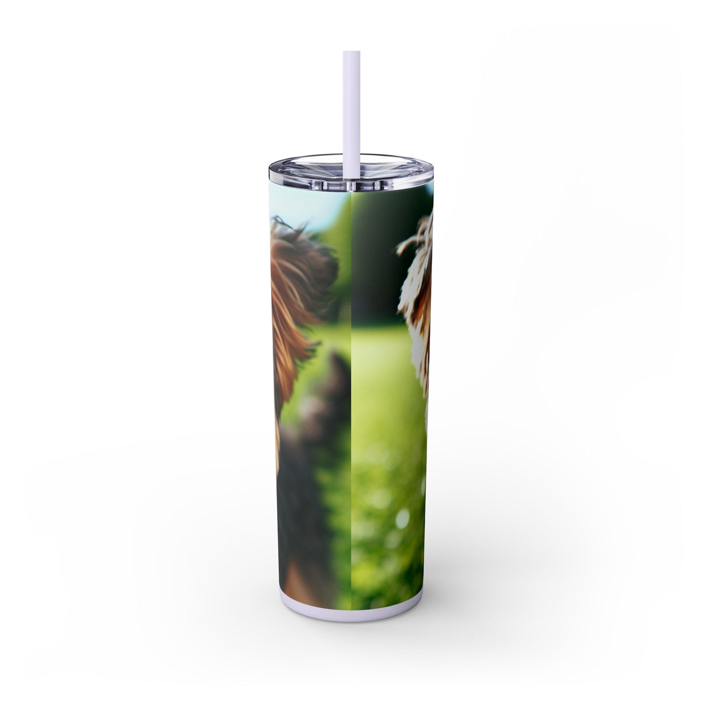 Yorkiepoo Tumbler with Straw, 20oz