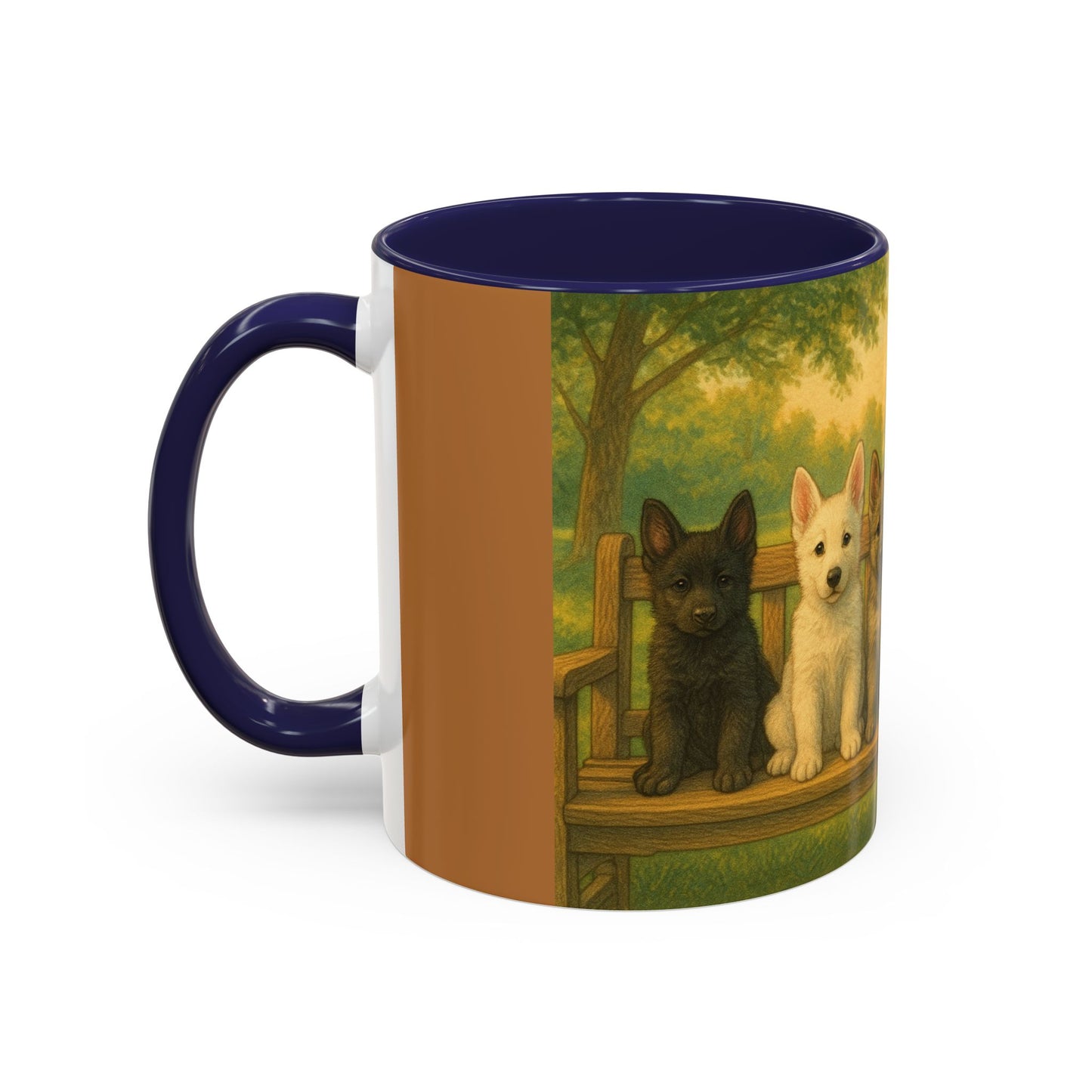 German Shepherd puppies Accent Coffee Mug - Perfect Gift for Dog Lovers