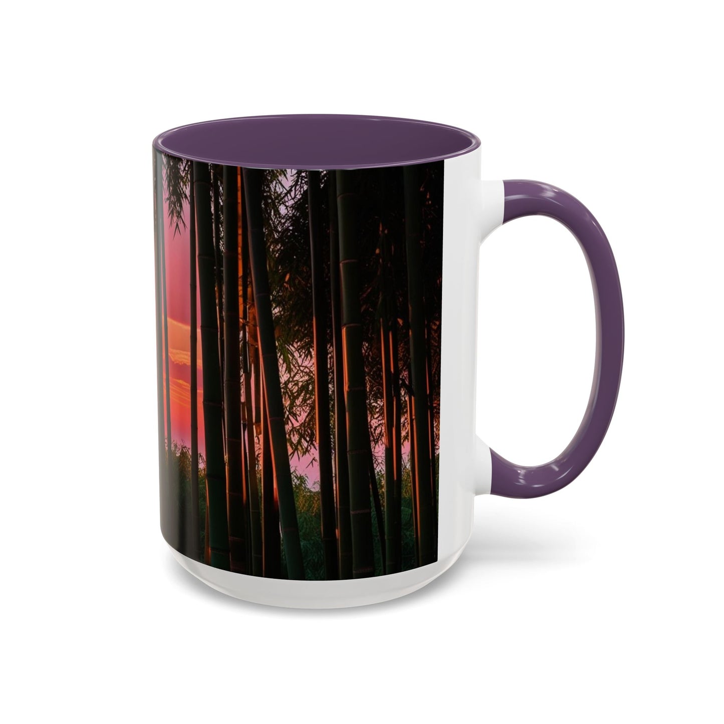 Bamboo Forest Sunrise Accent Coffee Mug - Perfect Gift for Dog Lovers