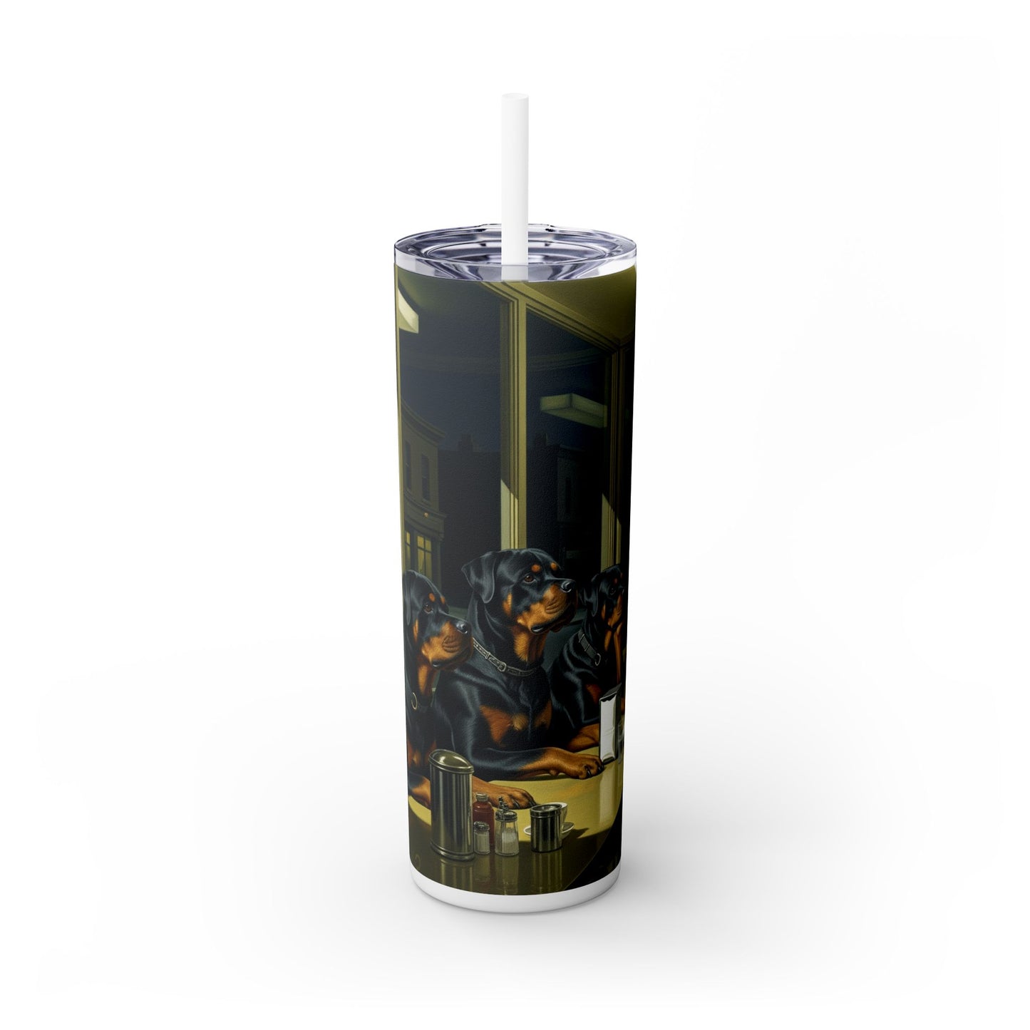 Rottweiler Tumbler with Straw, 20oz