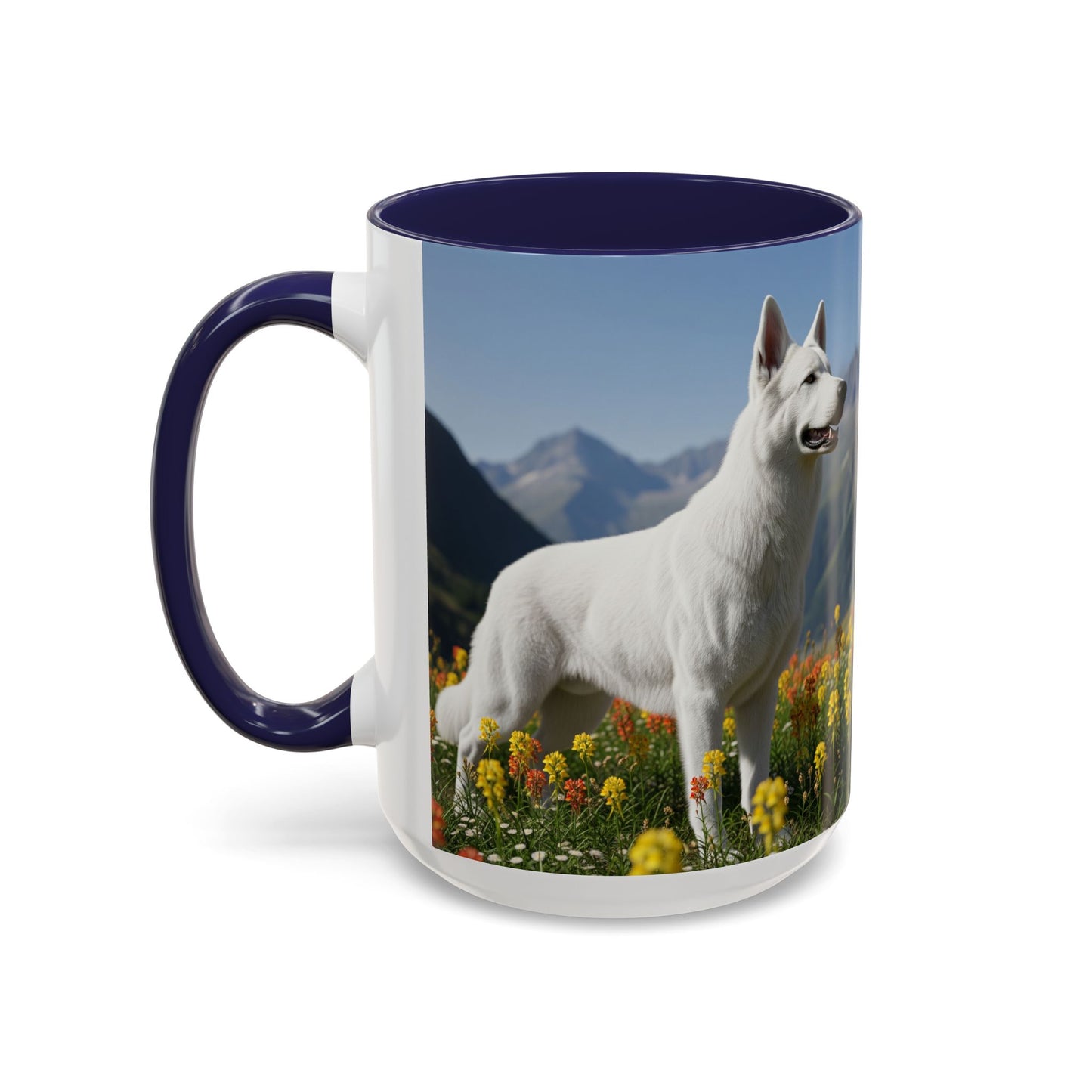 White Swiss Shepherd Dog Accent Coffee Mug - Perfect Gift for Dog Lovers