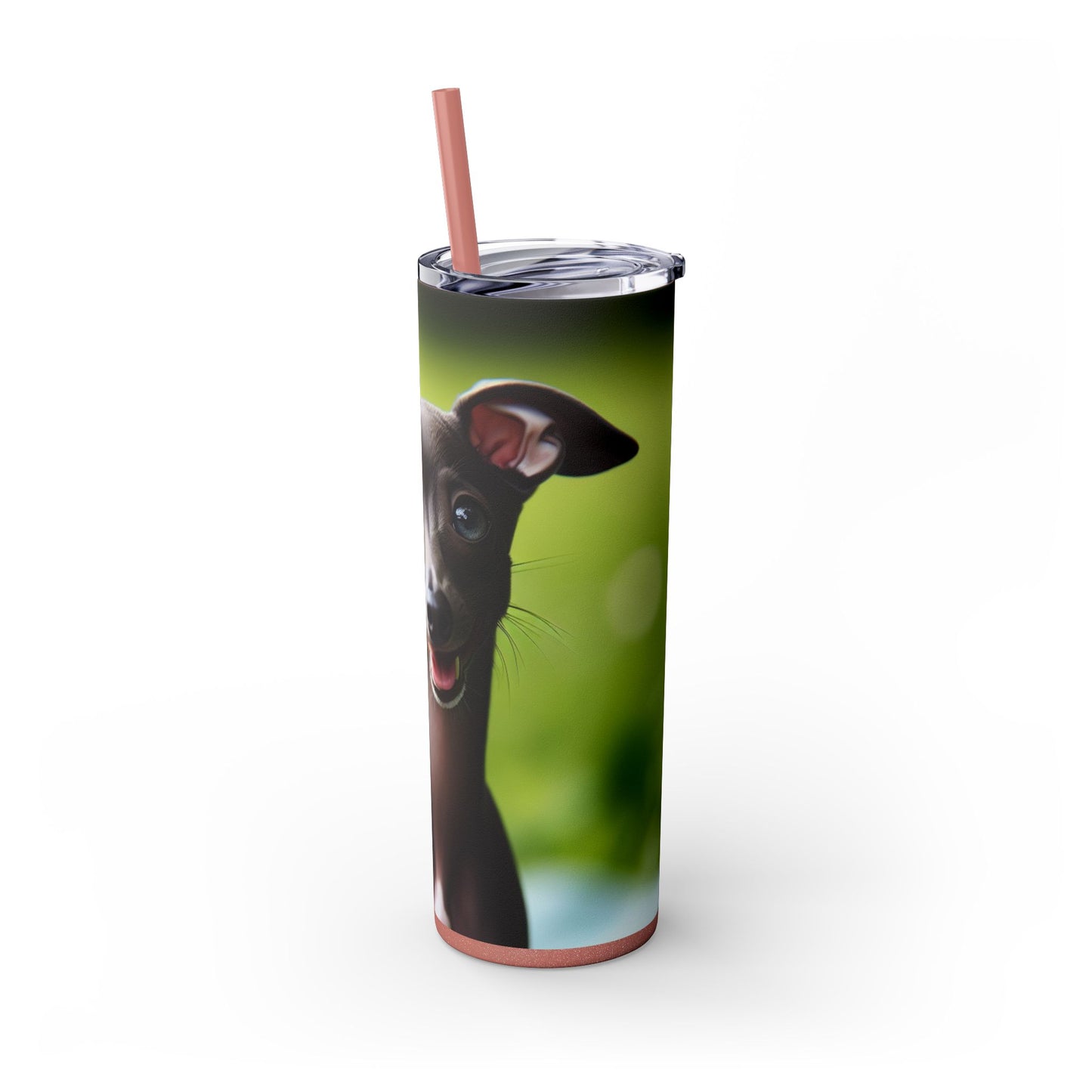 Italian Greyhound Tumbler with Straw, 20oz