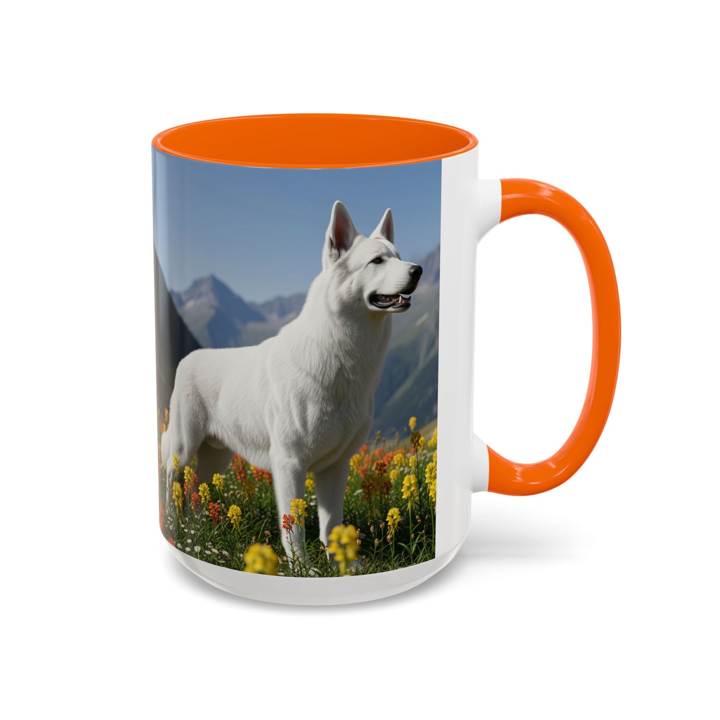 White Swiss Shepherd Dog Accent Coffee Mug - Perfect Gift for Dog Lovers