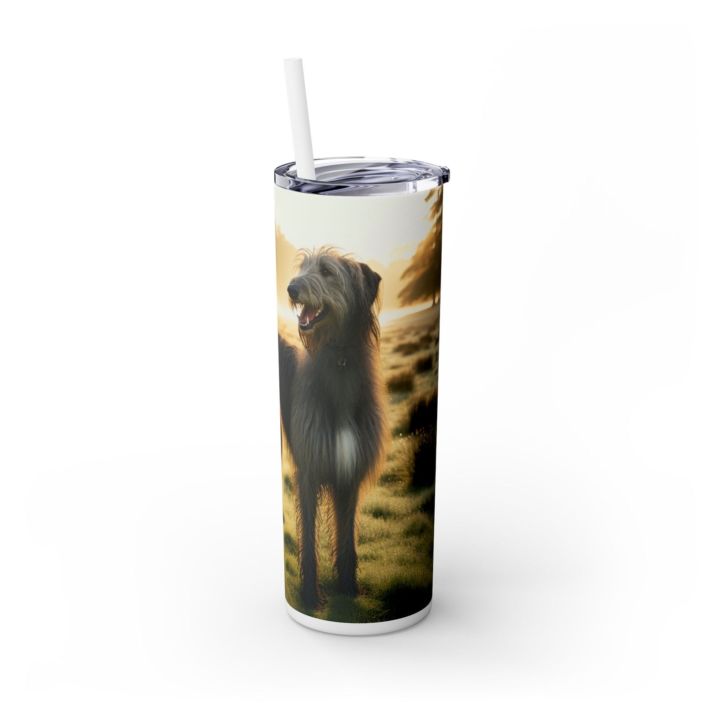 Scottish Deerhound Tumbler with Straw, 20oz