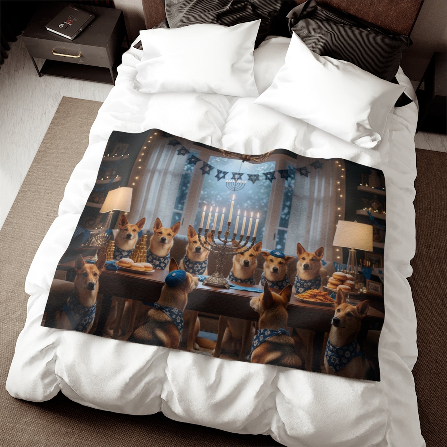 Hanukkah Canann Dog Blanket