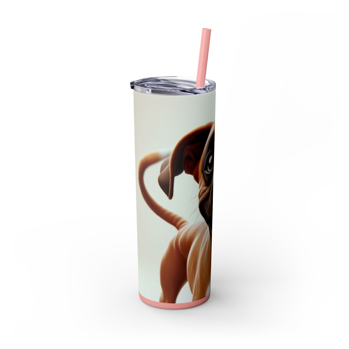 Boxer Skinny Tumbler with Straw, 20oz