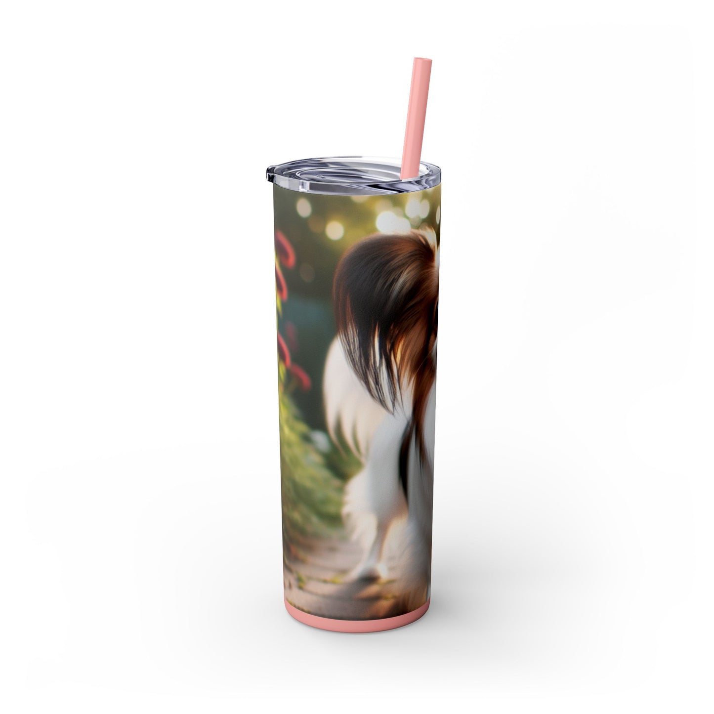 Papillon Skinny Tumbler with Straw, 20oz