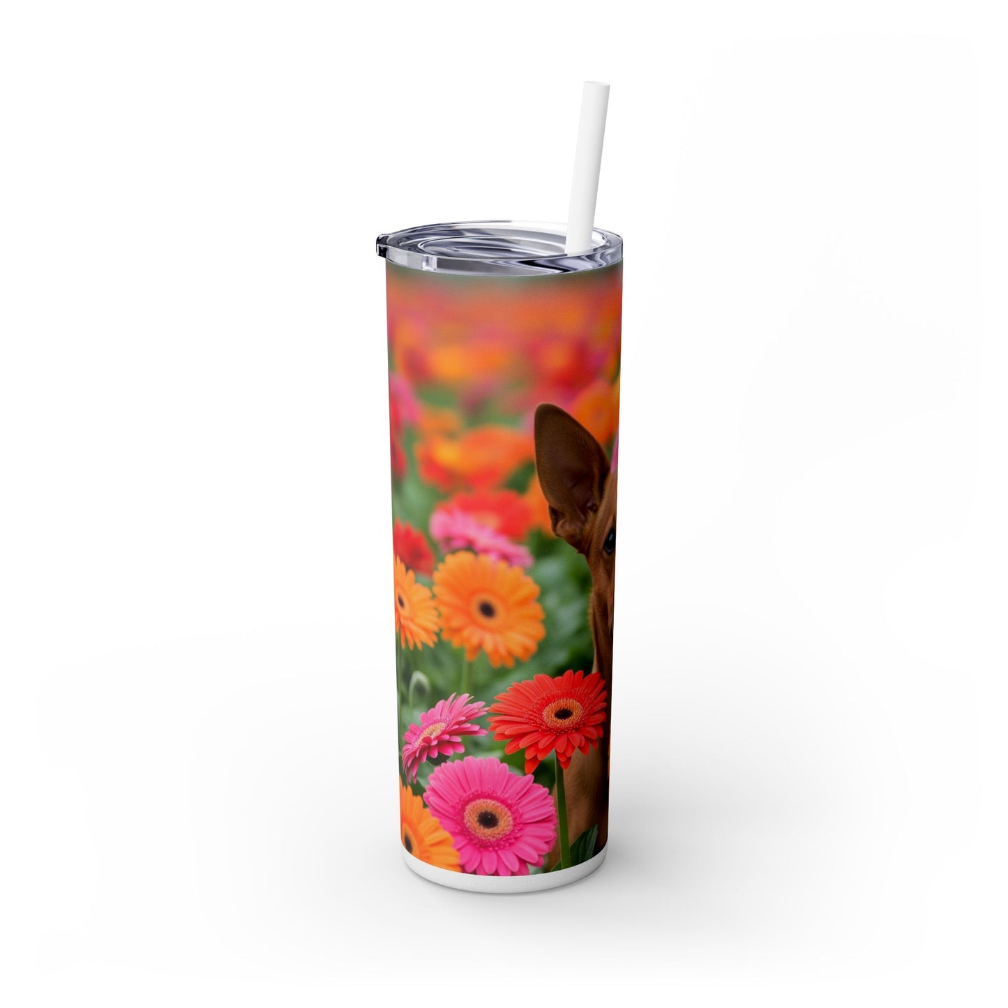 Brazilian Terrier Tumbler with Straw, 20oz