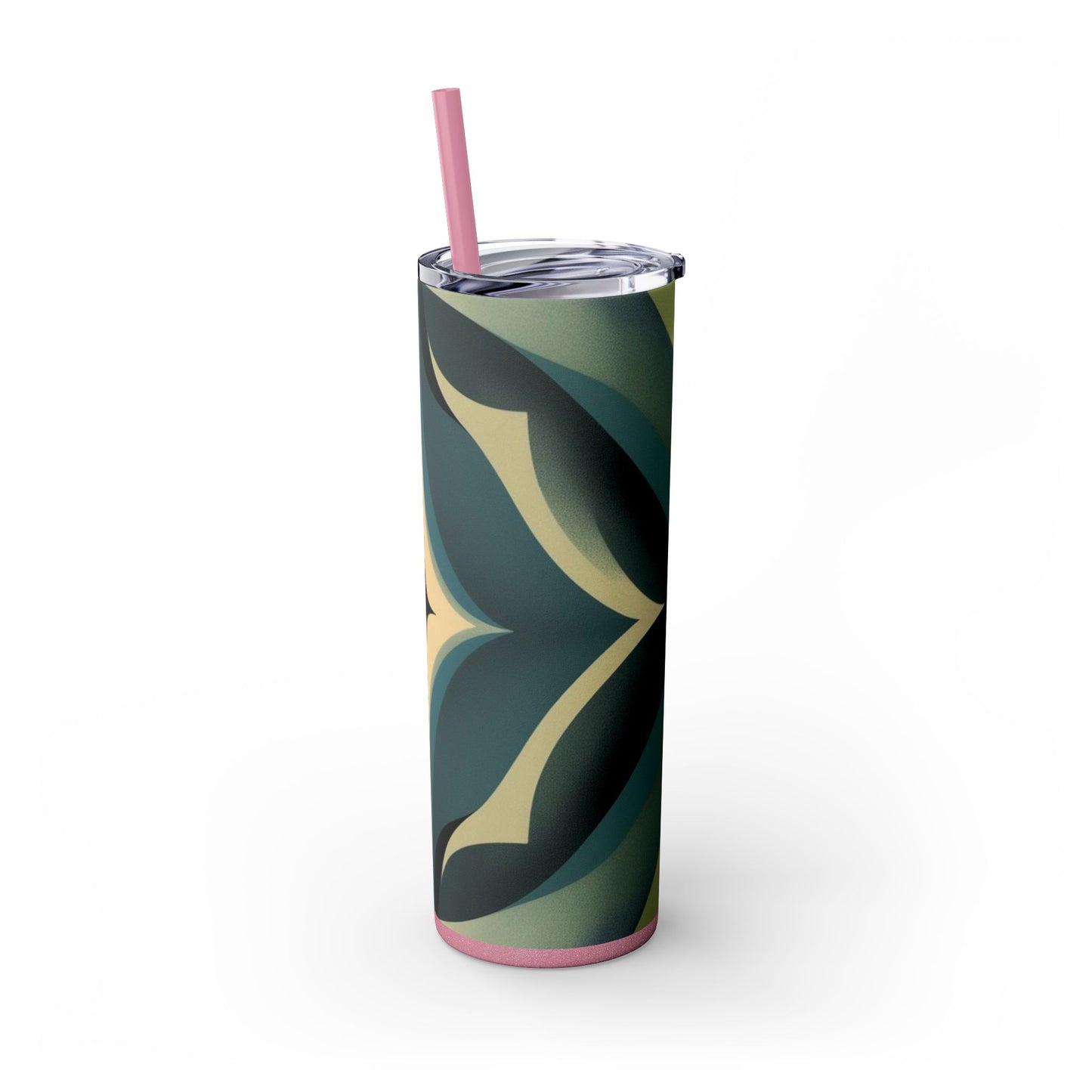 Optical Illusion Skinny Tumbler with Straw, 20oz