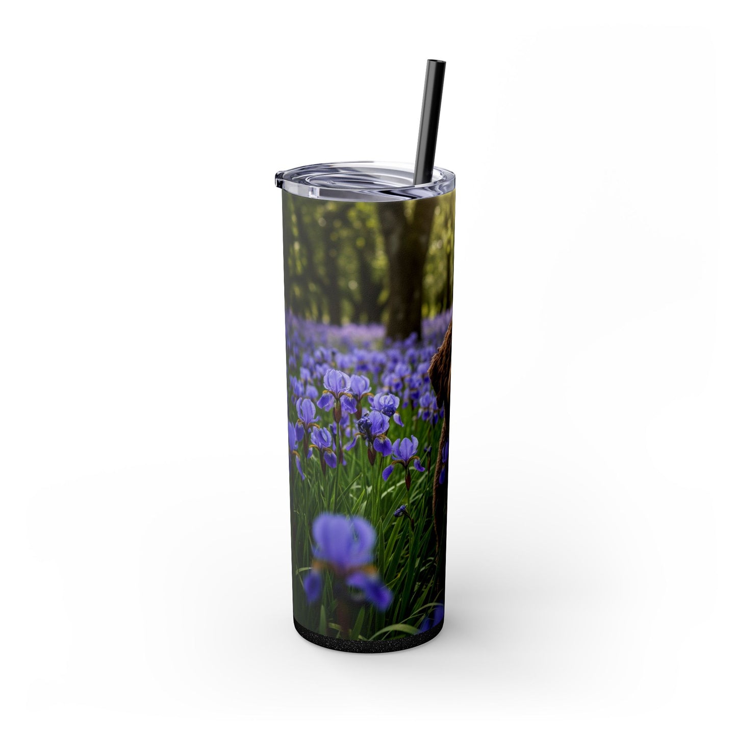Portuguese Water Dog Skinny Tumbler with Straw, 20oz