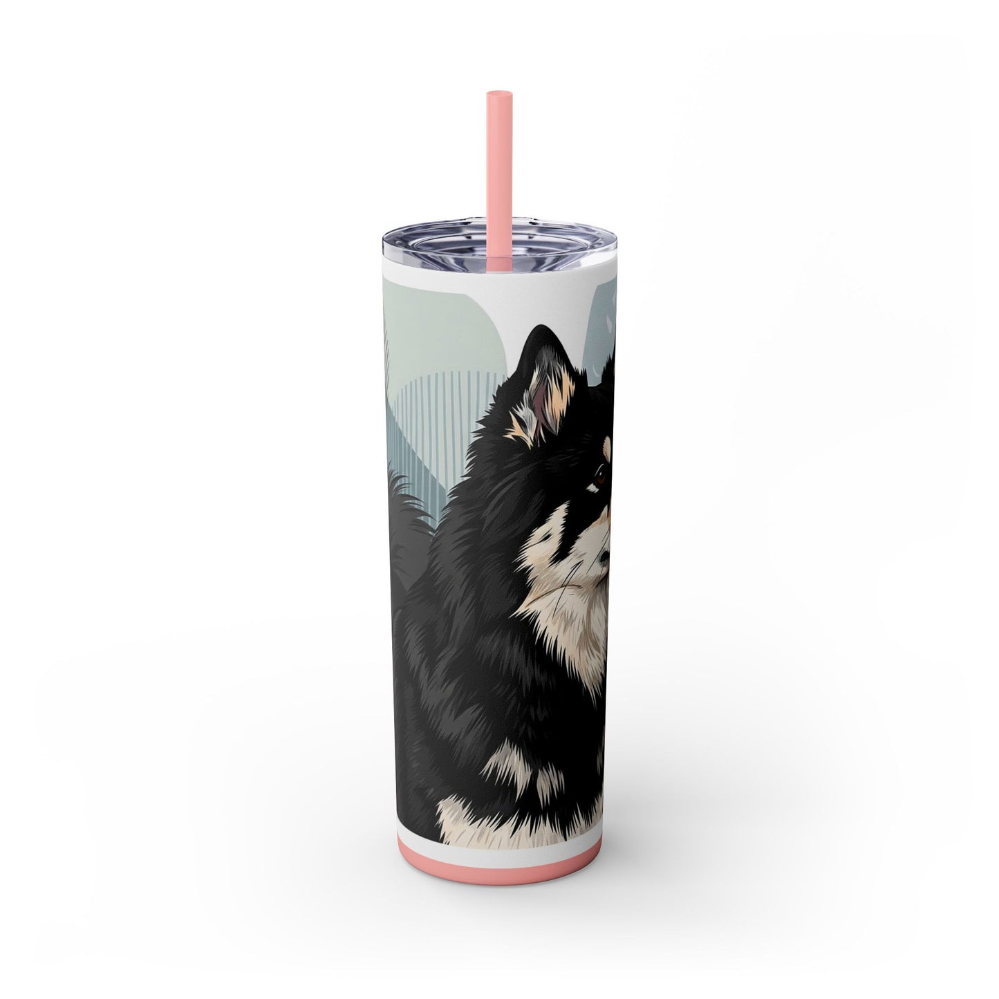 Swedish Lapphund Skinny Tumbler with Straw, 20oz