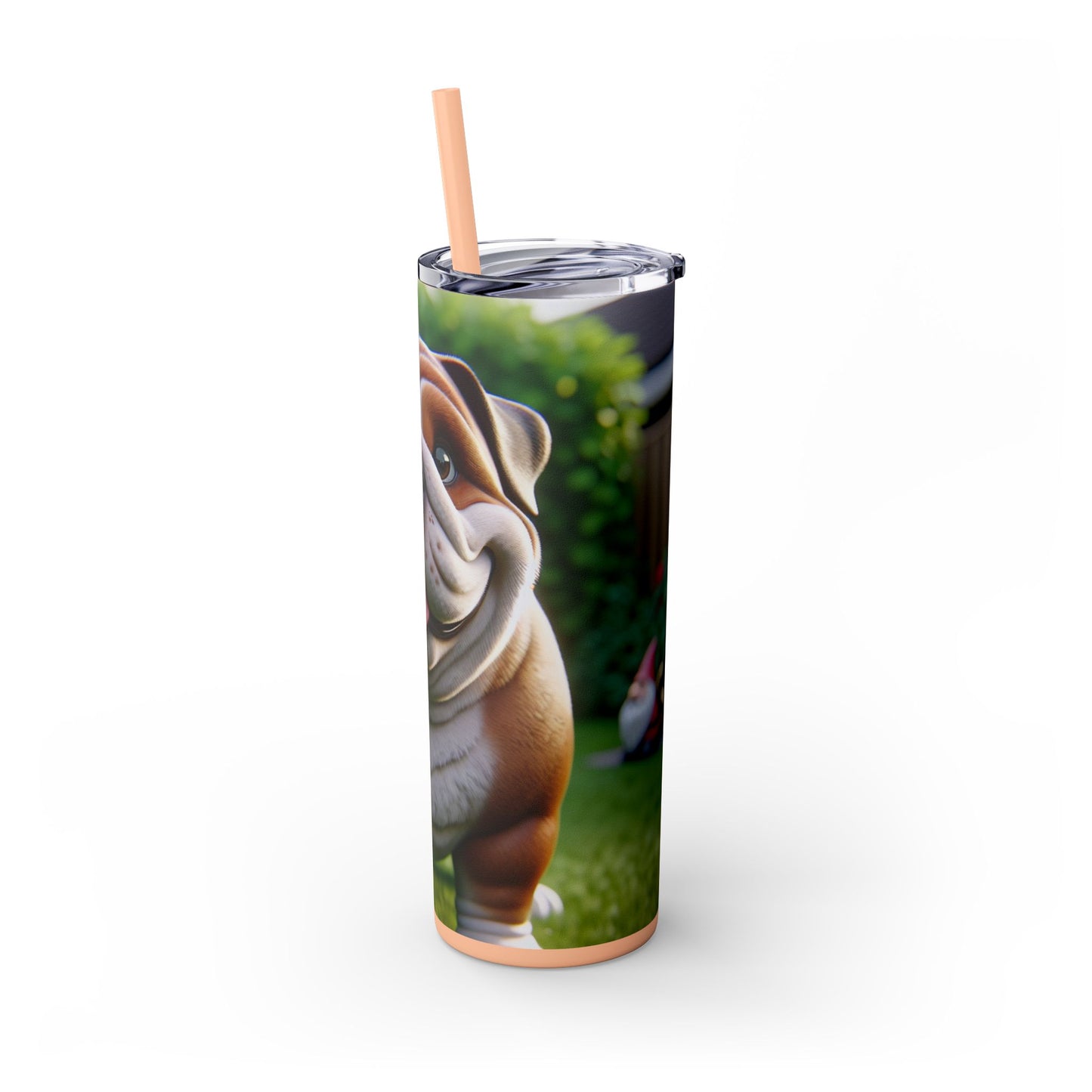 Olde English Bulldogge Tumbler with Straw, 20oz