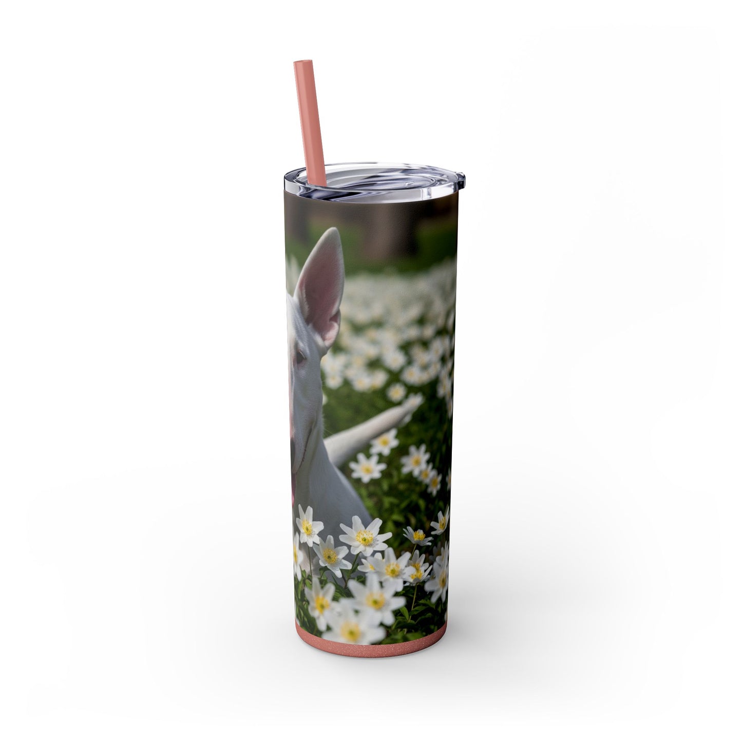 Bull Terrier Tumbler with Straw, 20oz