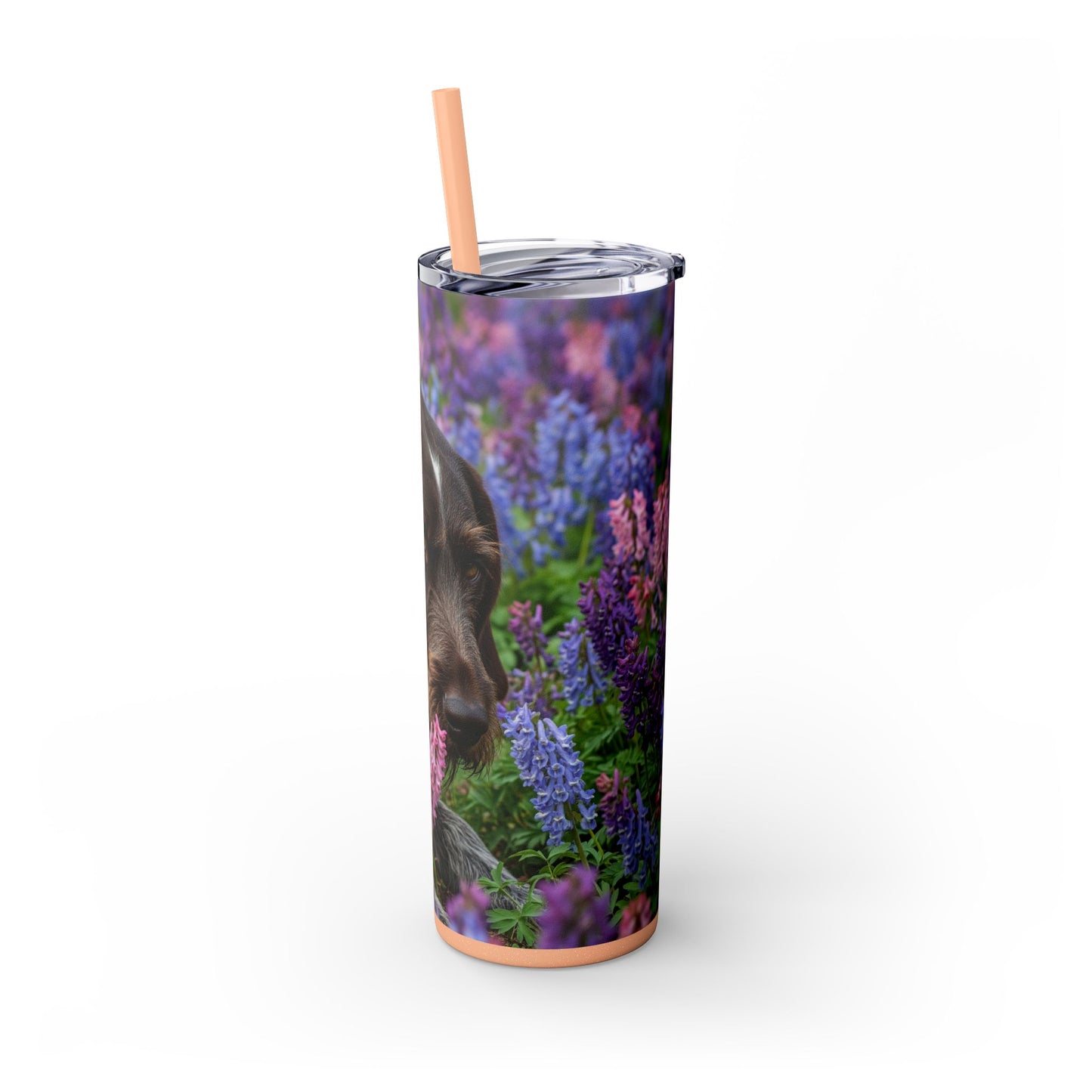 Wirehaired Slovakian Pointer Skinny Tumbler with Straw, 20oz